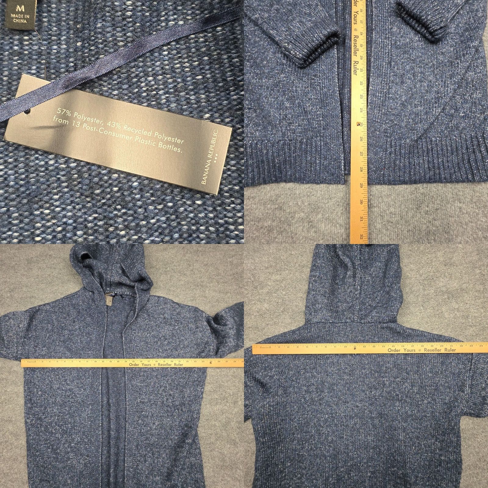 Banana Republic Banana Republic Women's Navy Hooded Open Front Cardigan Sweater NWT Sz M Size M / US 6-8 / IT 42-44 - 8 Thumbnail