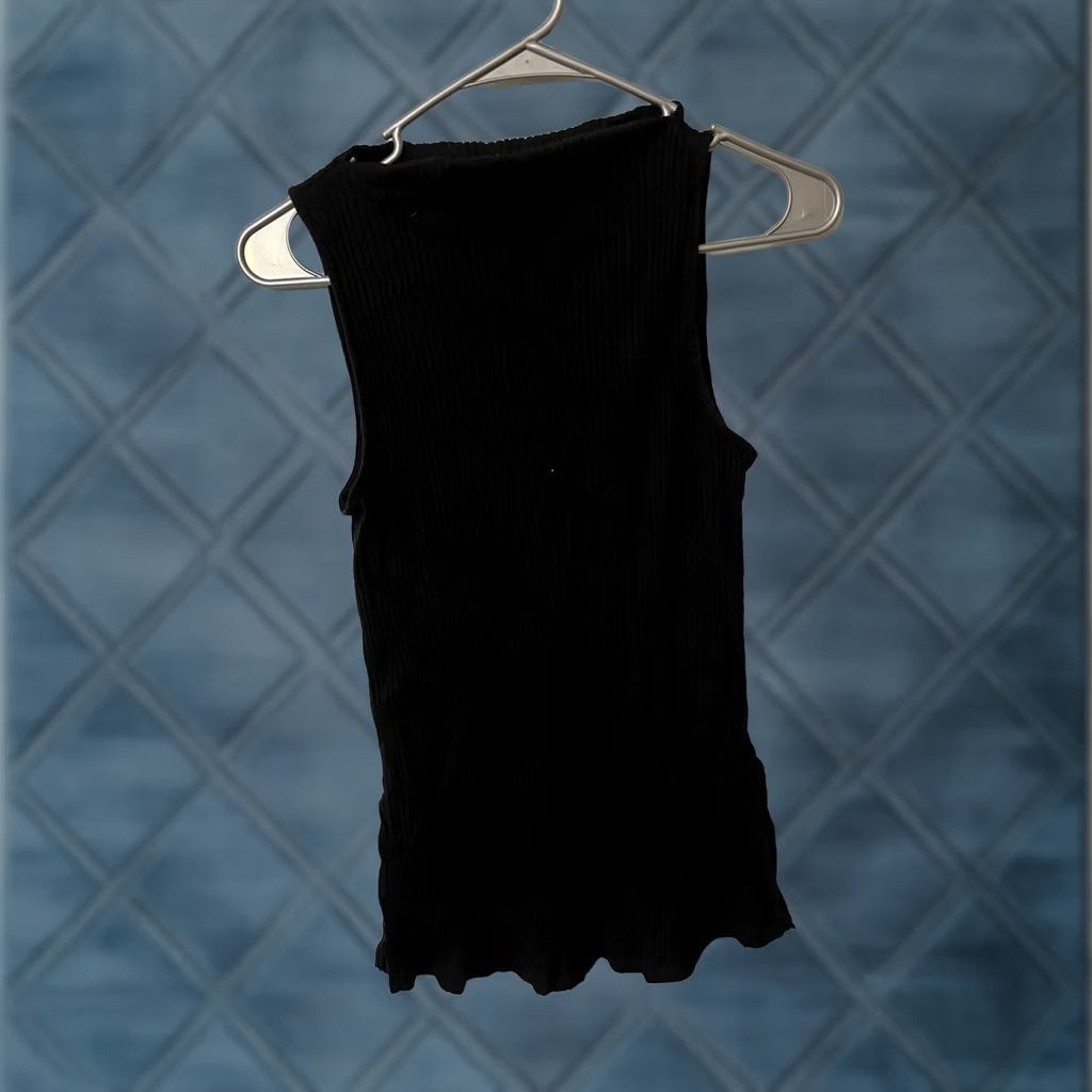 Old Navy Old Navy Tank Top Shirt Women Black Cotton Slim M Medium Round Neck Sleeveless Portable Ribbed Size M / US 6-8 / IT 42-44 - 1 Thumbnail