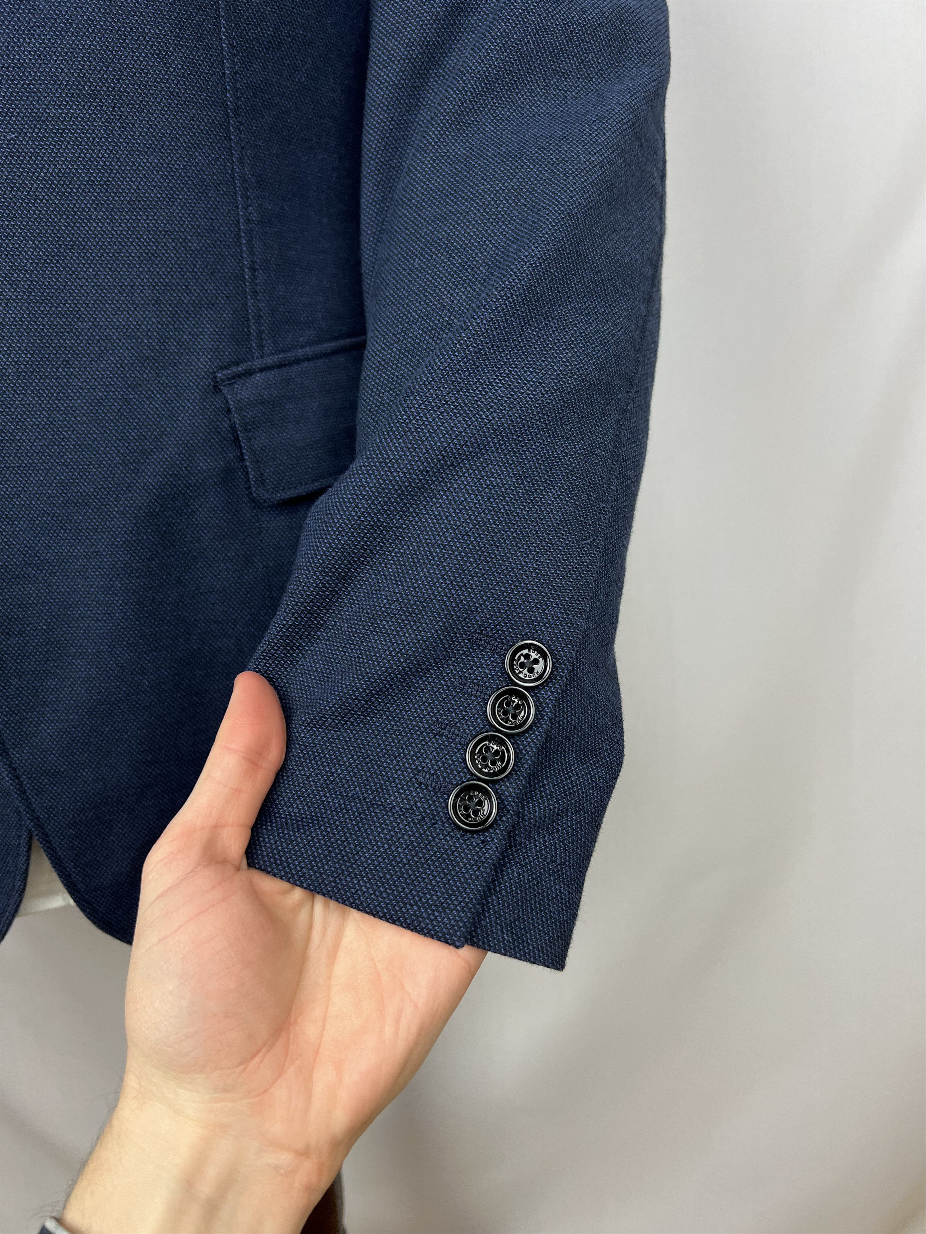 Hugo Boss Solid Textured Cotton Unlined Modern Sport Coat Size 40R - 8 Thumbnail