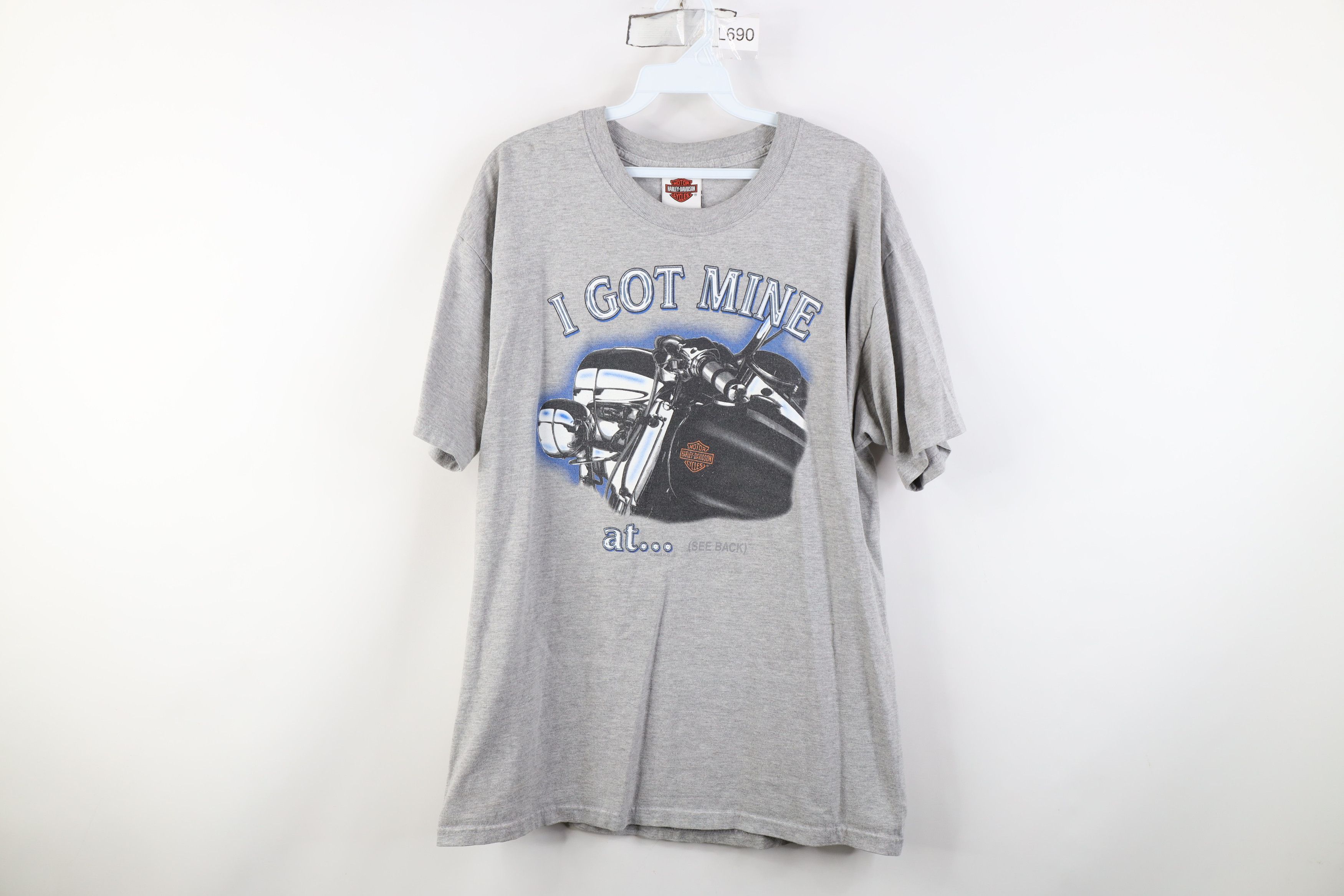 Harley Davidson Vintage Y2K 2002 Harley Davidson Mine At Motorcycle T-Shirt Size US L / EU 52-54 / 3 - 1 Thumbnail