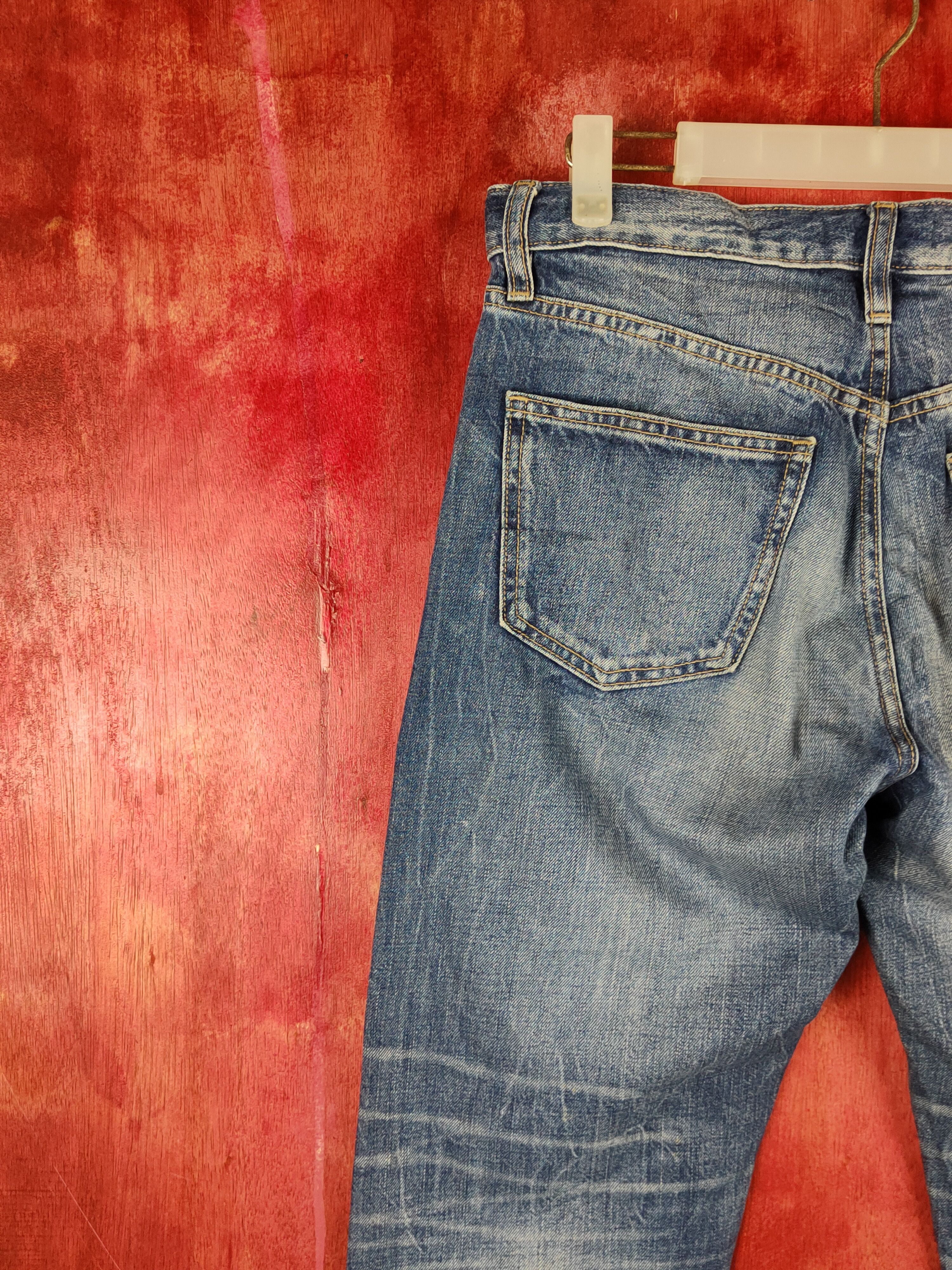 Japanese Brand Uniqlo Blue Distressed Ripped Jeans #S2210 Size US 29 - 8 Thumbnail