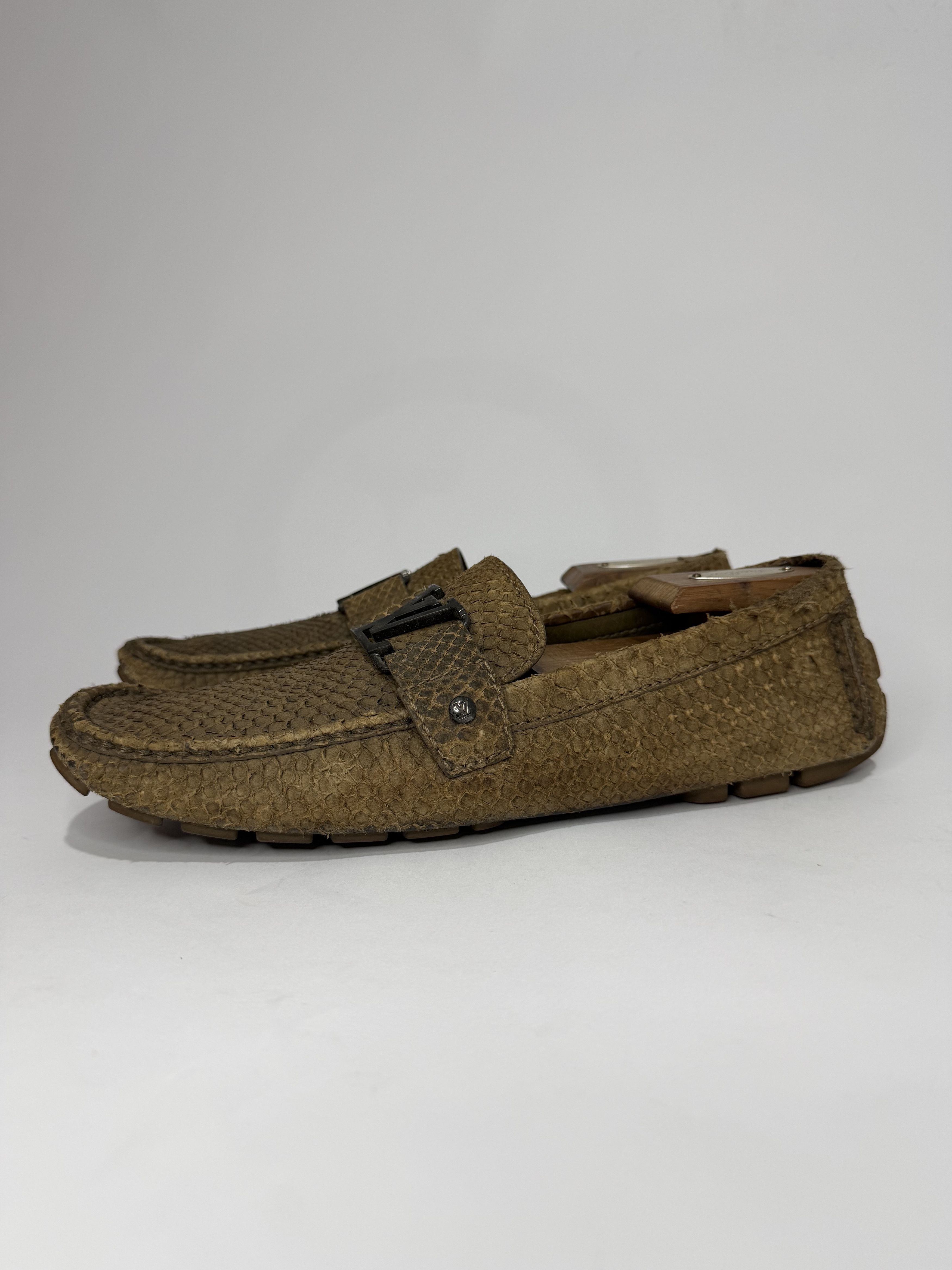 Louis Vuitton Louis Vuitton Brown Python Leather Monte Carlo Loafers Size US 10.5 / EU 43-44 - 1 Thumbnail