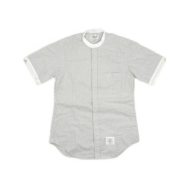 Thom Browne Gray Striped Short Sleeve Shirt -2507