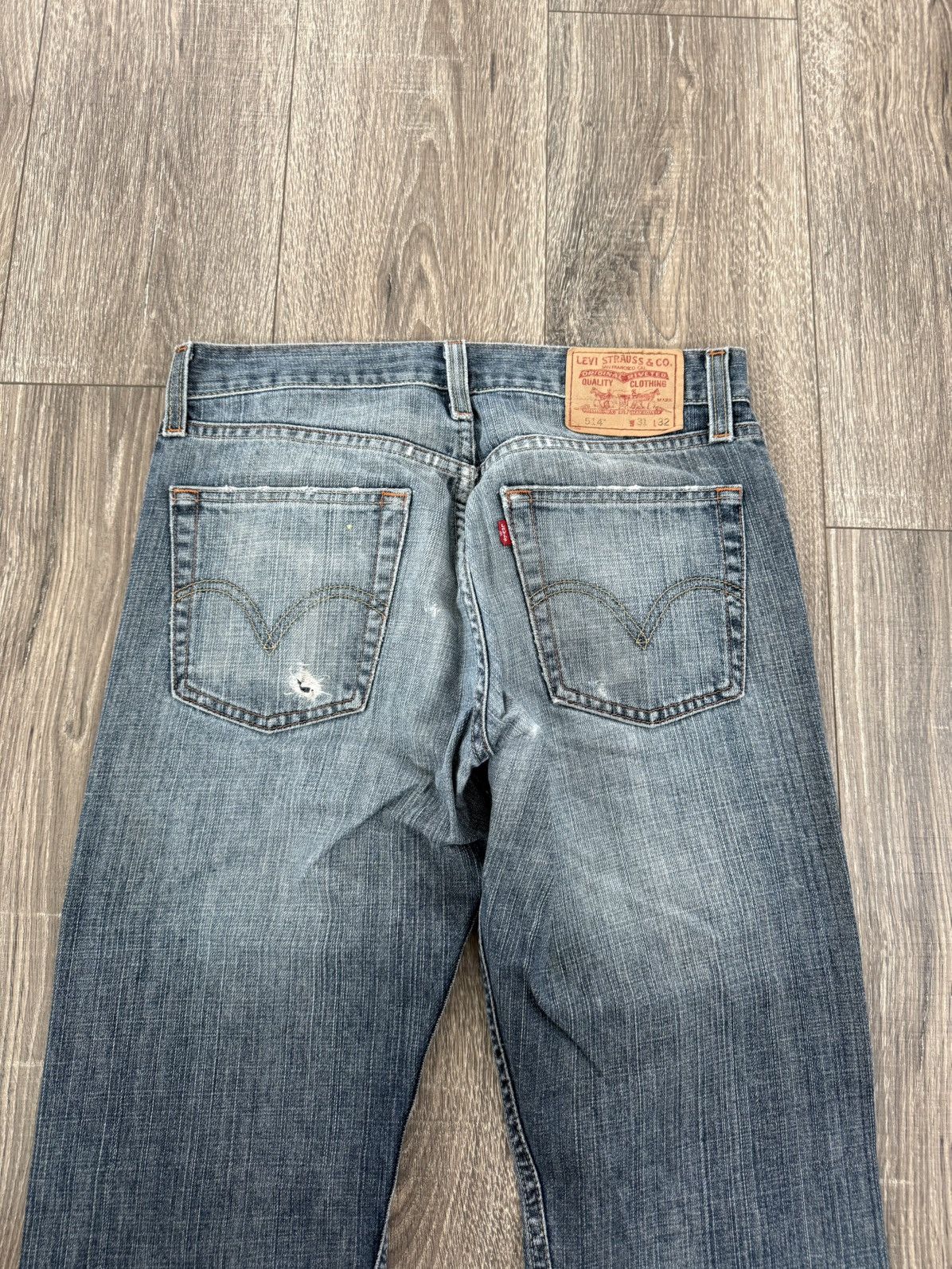 Levi's Vintage Levis Indigo Wash 514 Slim Straight Size US 31 - 6 Thumbnail