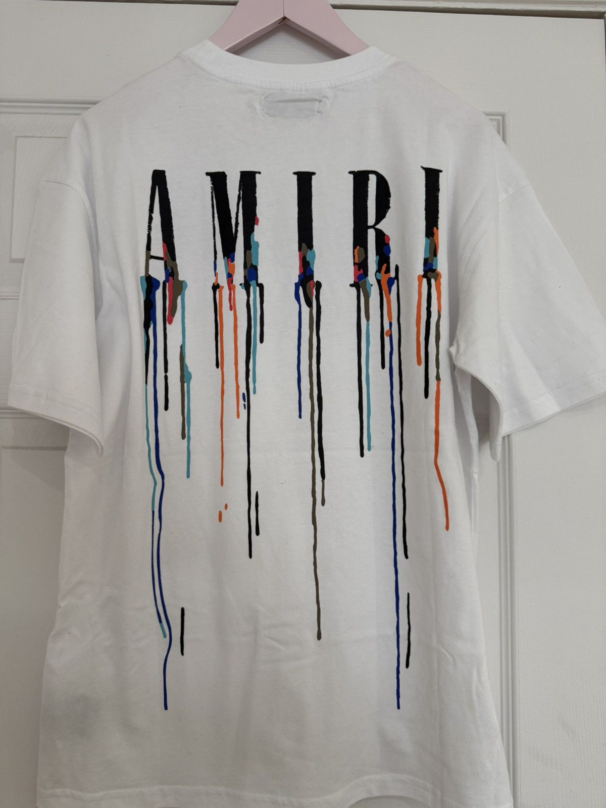 Amiri Amiri Paint Drip Logo Crewneck T-Shirt Size US M / EU 48-50 / 2 - 9 Thumbnail