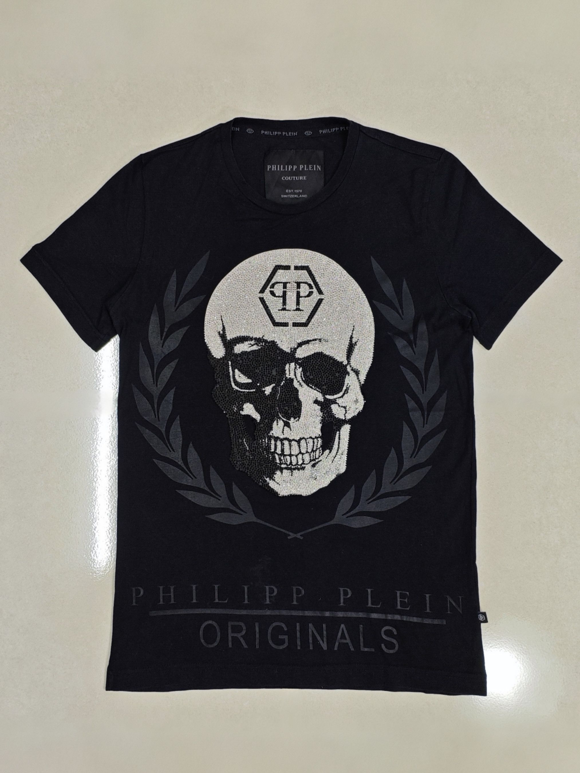Philipp Plein PHILIPP PLEIN Originals Crystal Skull Black S Tshirt Tee Size US S / EU 44-46 / 1 - 1 Thumbnail