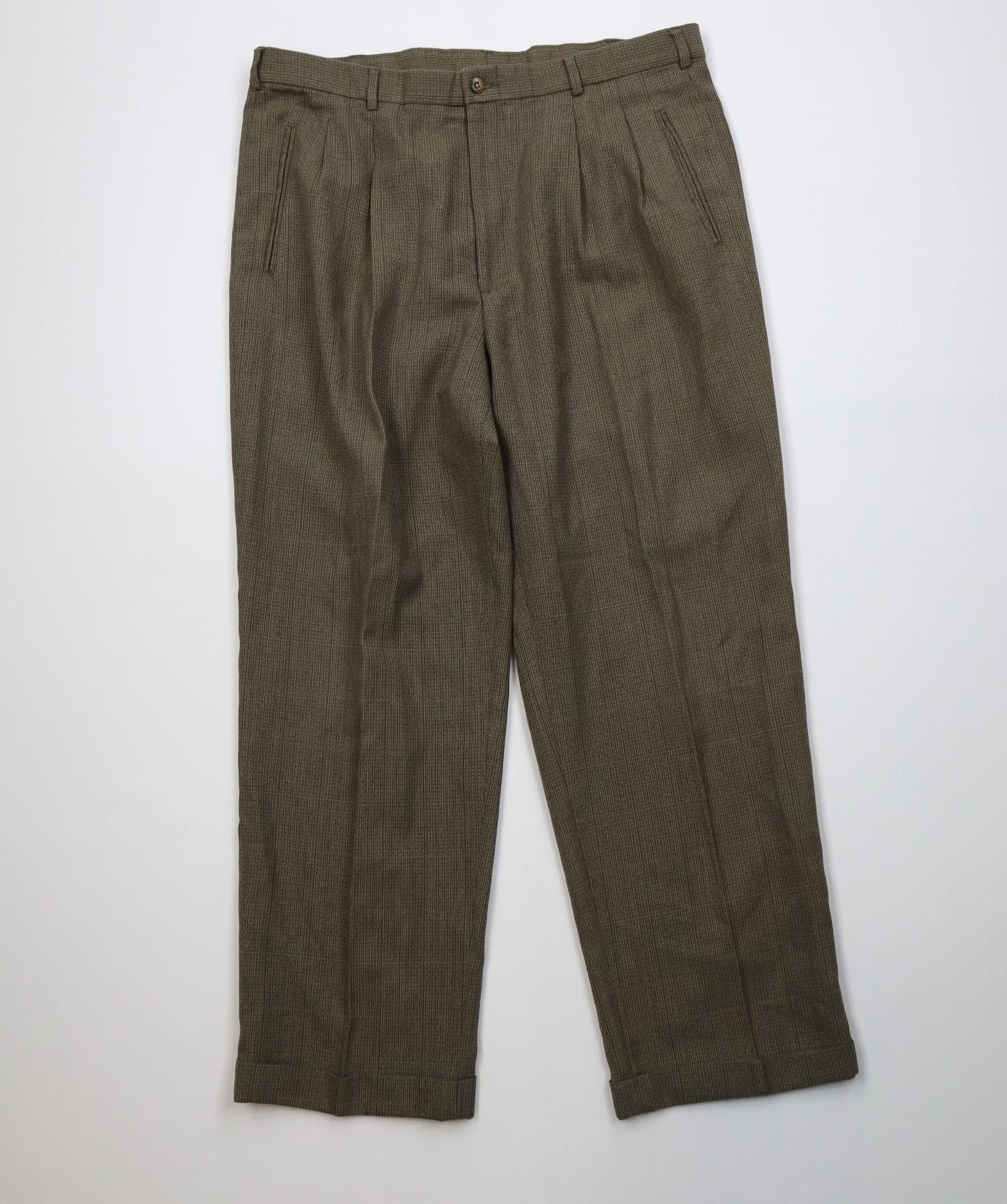 Vintage Vintage 90s Streetwear Knit Wide Leg Chino Pants Striped Size US 36 / EU 52 - 1 Thumbnail