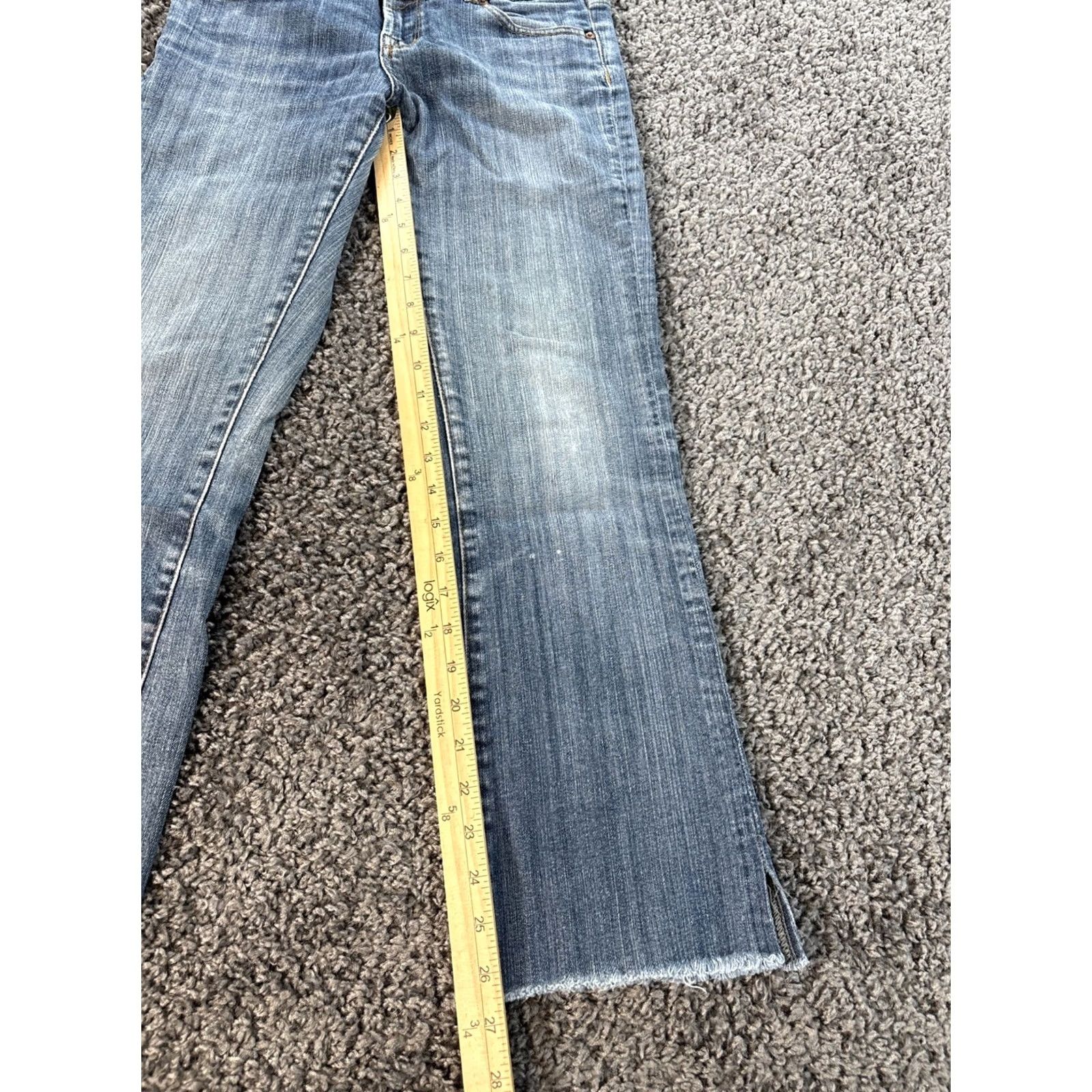 7 For All Mankind 7 For All Mankind Jeans Womens 28x27 Bootcut Denim Light Wash Stretch Low Rise Regular Inseam 27in Size 28" / US 6 / IT 42 - 2 Thumbnail