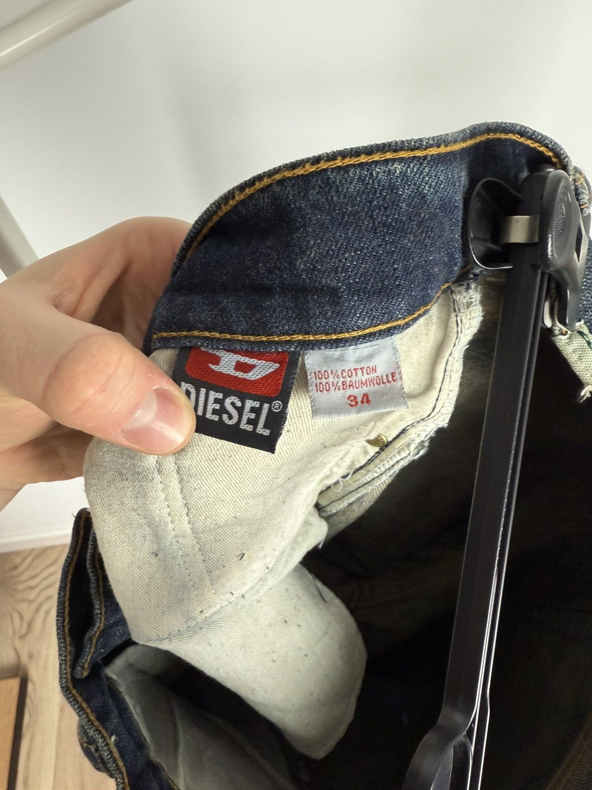 Designer × Diesel × Vintage Vintage Y2K Distressed Diesel Cargo jeans Pants Size US 34 / EU 50 - 12 Thumbnail