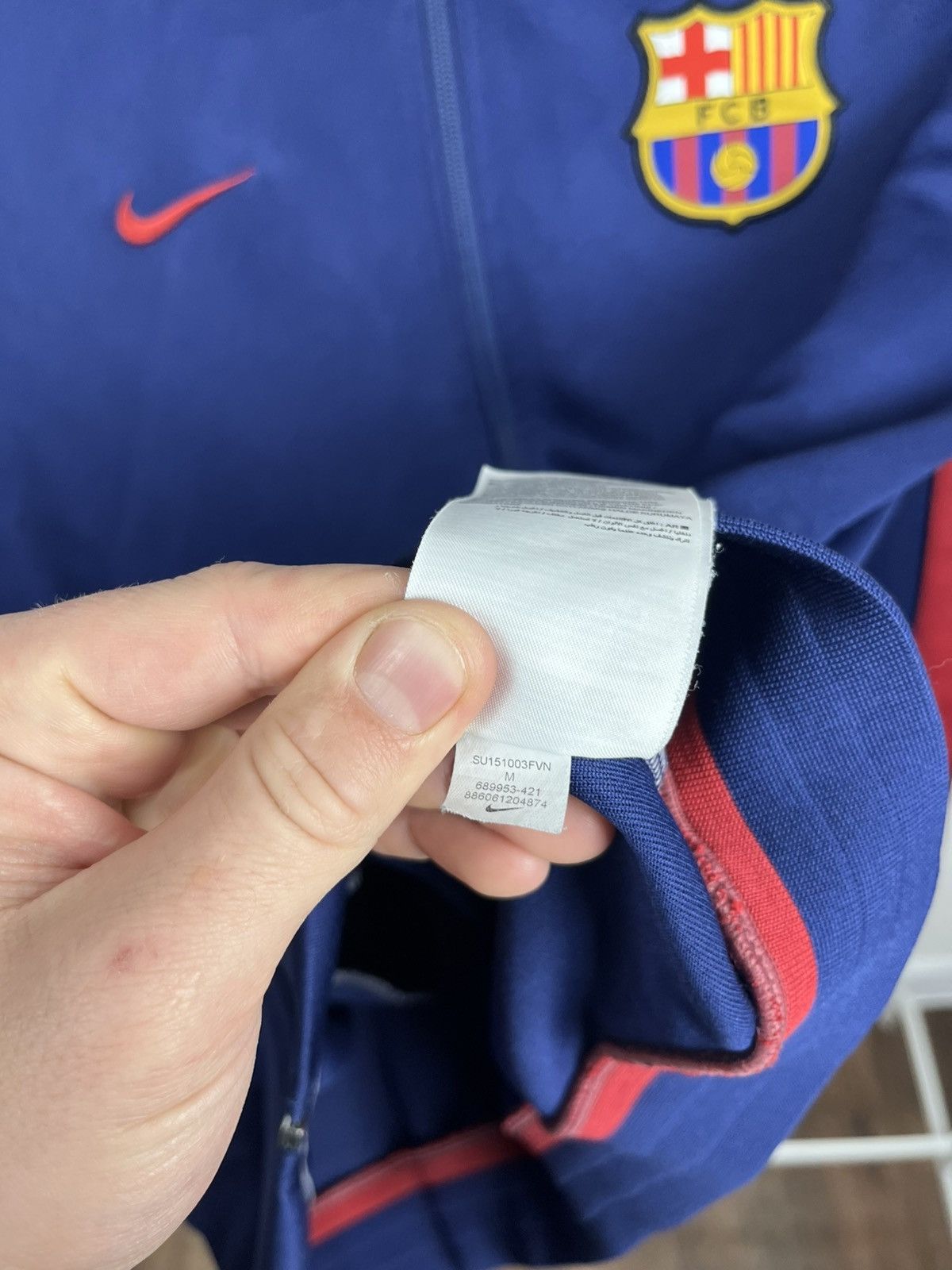 Nike Nike FC Barcelona 2015 season track jacket navy red M Size US M / EU 48-50 / 2 - 9 Thumbnail