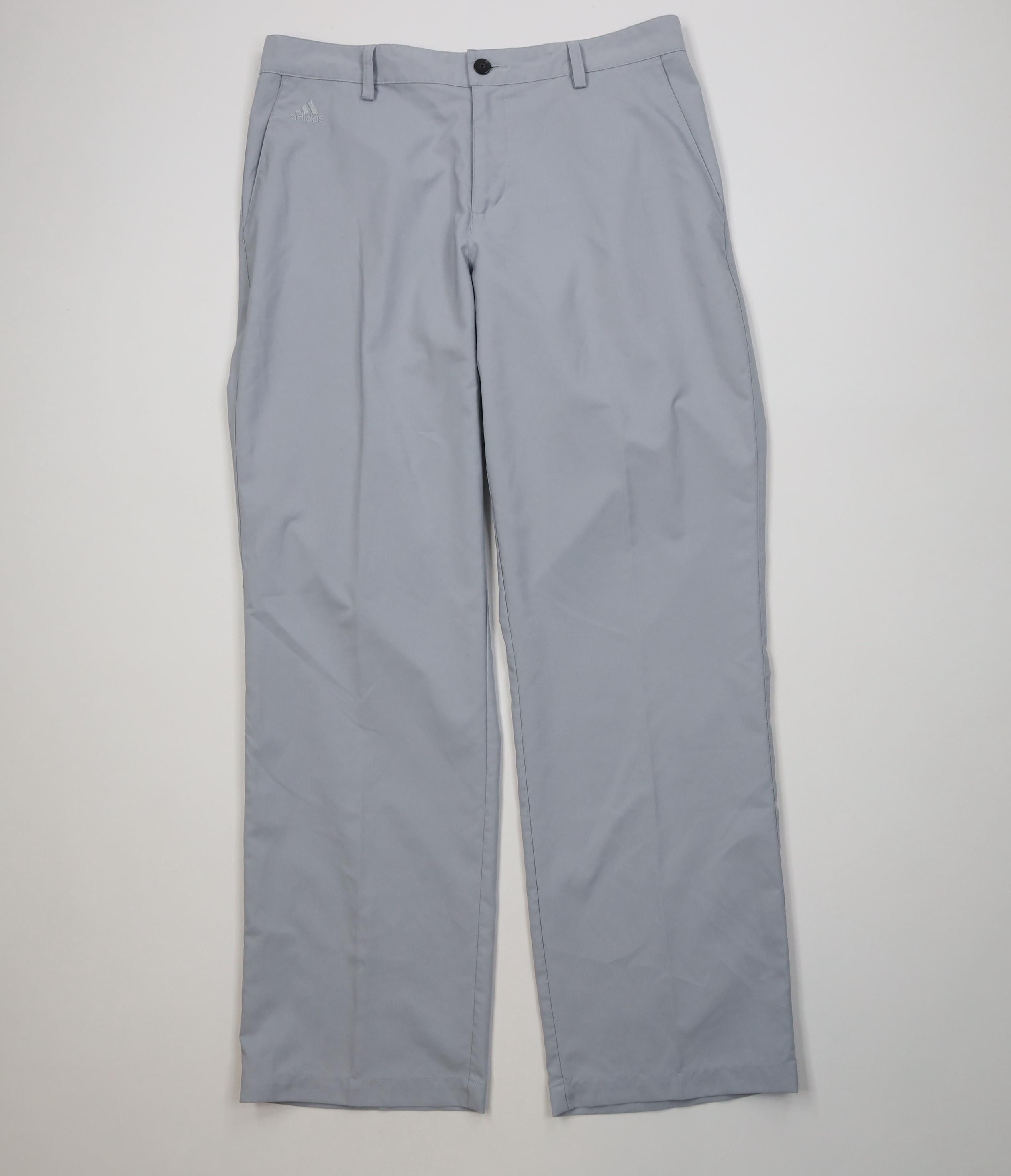 Adidas Vintage Y2K Adidas Golf Tech Knit Wide Leg Chino Pants Gray Size US 34 / EU 50 - 1 Thumbnail