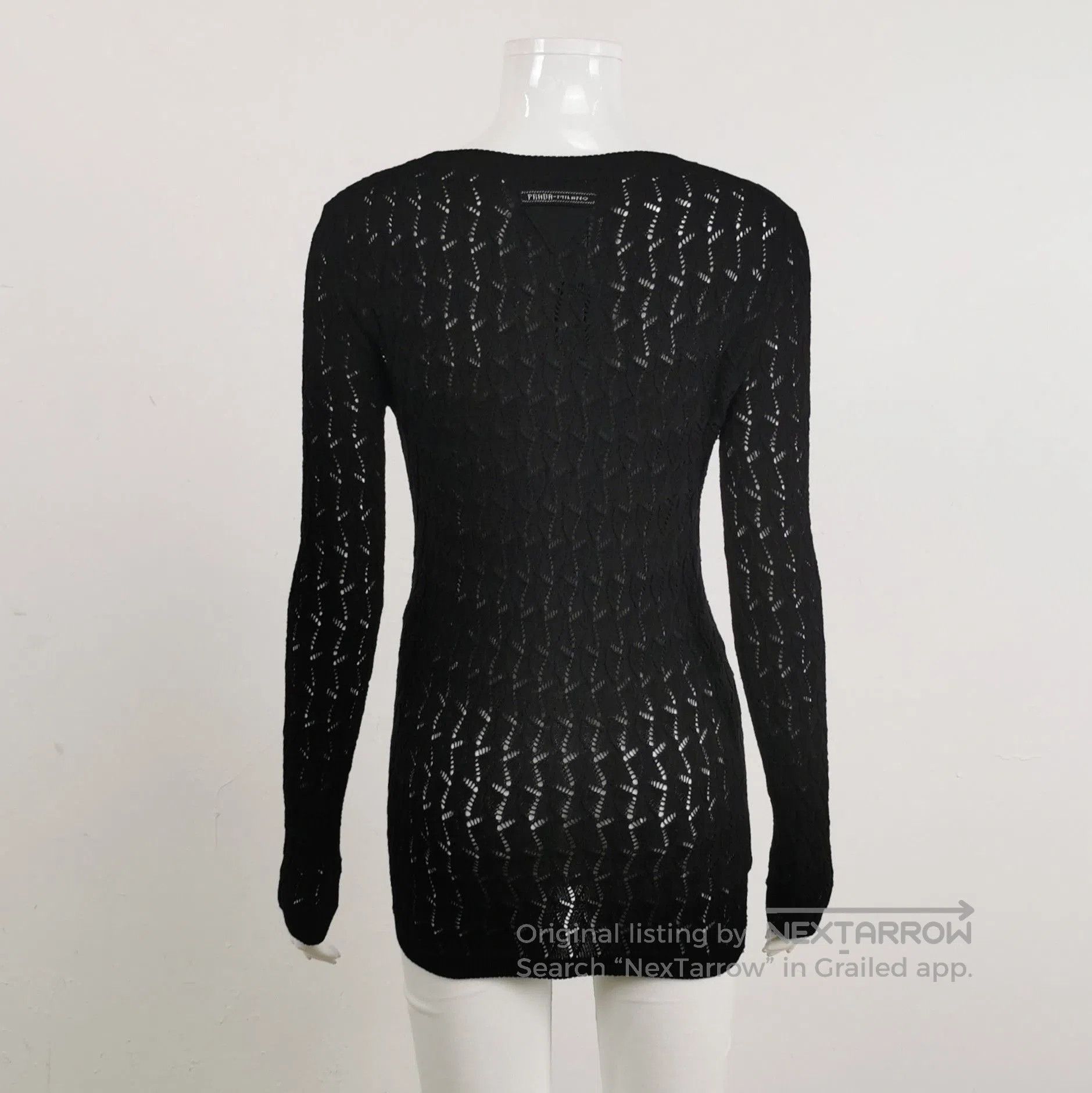 Prada Prada Black Knit Long Sleeve Top . Size S / US 4 / IT 40 - 2 Thumbnail