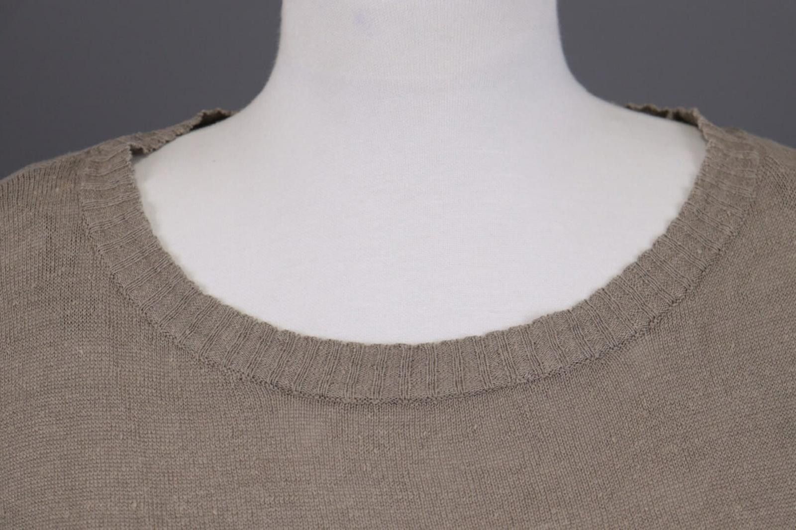 Designer Gudrun Sjoden Brown Linen Lagenlook A-Line Dress Size L Size L / US 10 / IT 46 - 4 Thumbnail