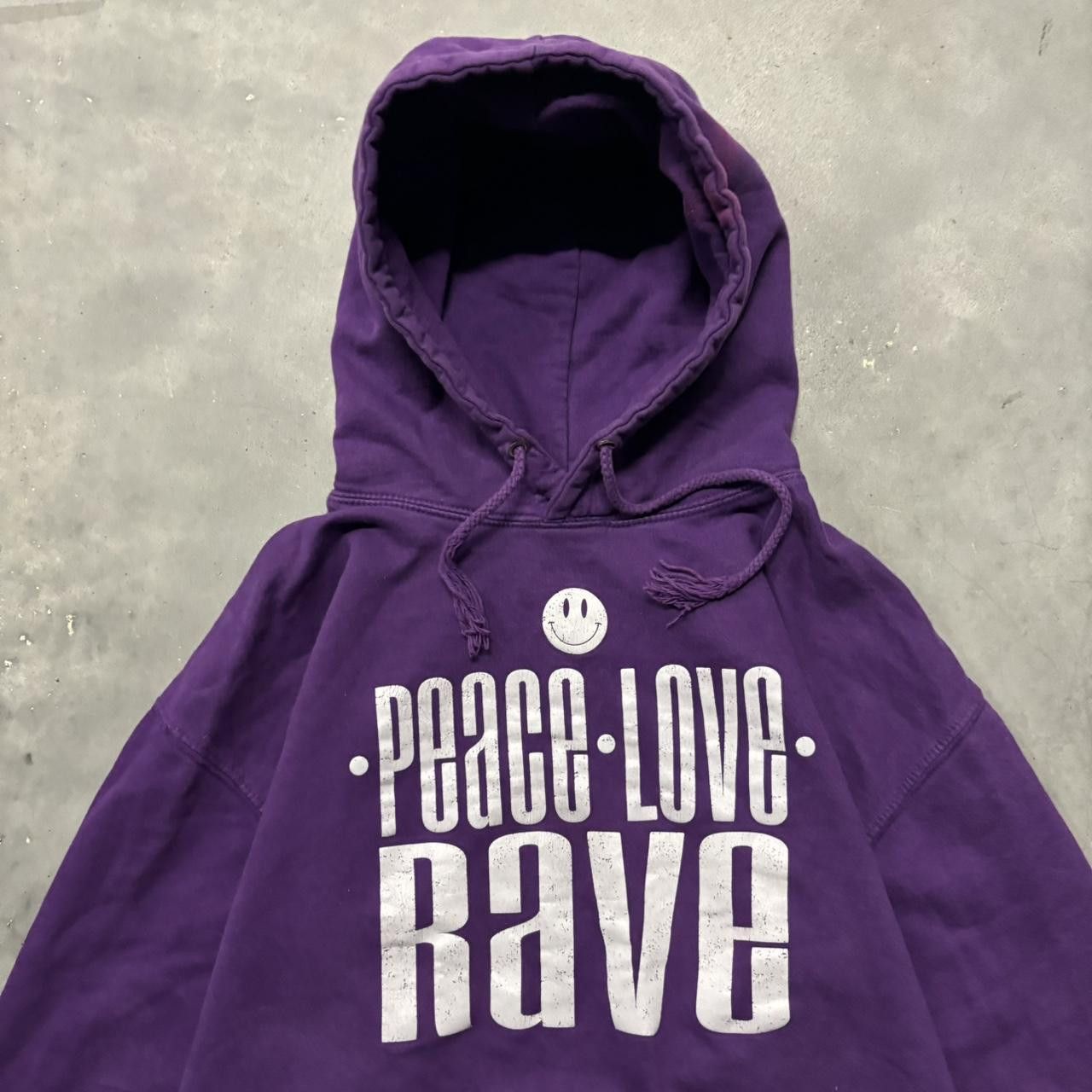 Japanese Brand × Vintage Crazy Vintage Y2K/2000s Purple EDM Rave Cyber Hoodie! Size L / US 10 / IT 46 - 2 Thumbnail