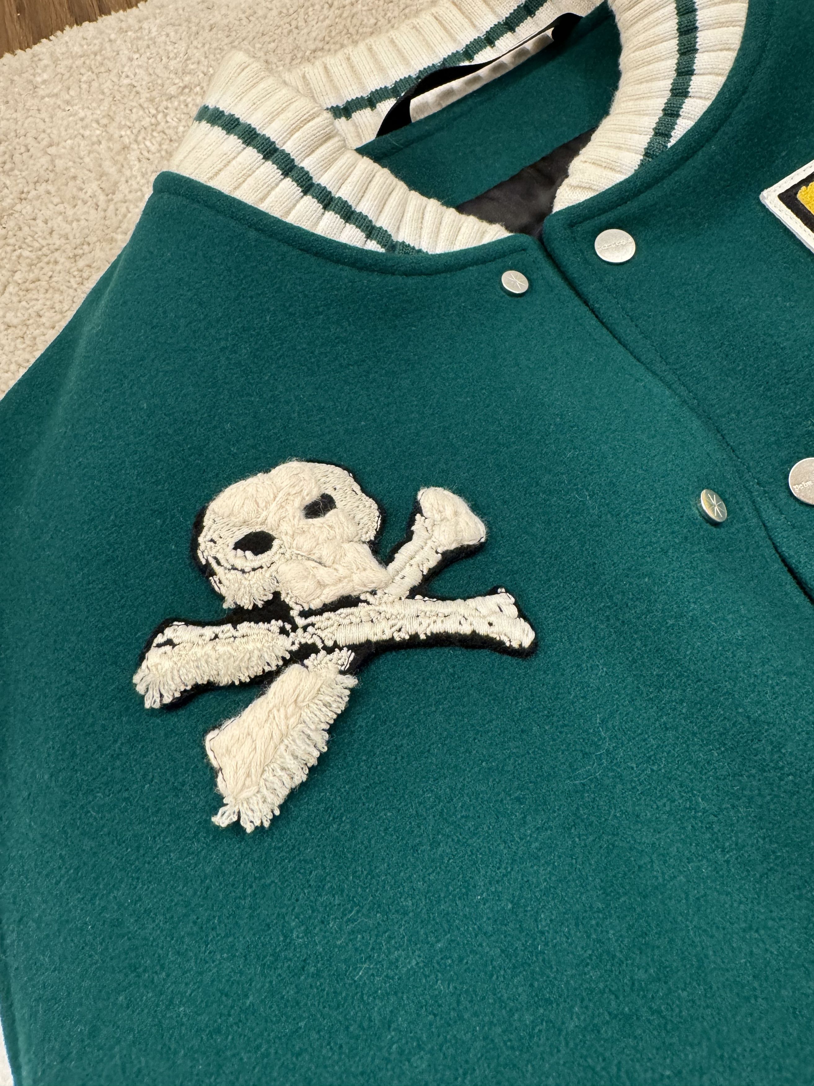 Palm Angels × Vintage 🐻 Palm Angels Green Varsity Jacket Size US L / EU 52-54 / 3 - 5 Thumbnail
