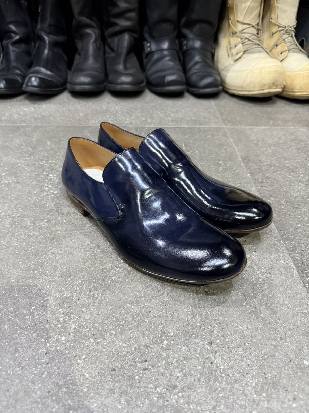 Maison Margiela Maison Margiela Blue Leather Slip On Size US 10 / IT 40 - 2 Thumbnail