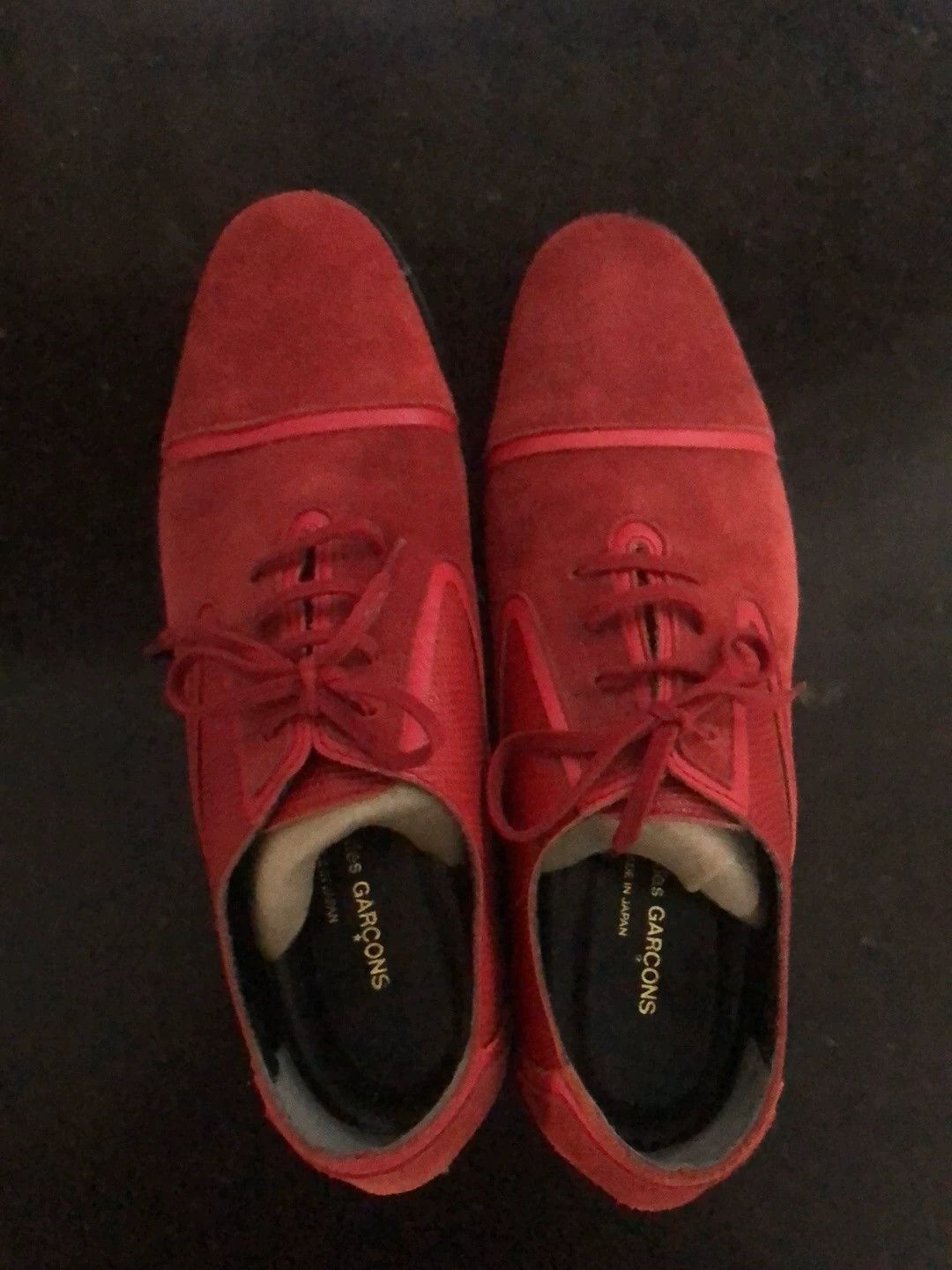 Rei Kawakubo Comme des Garçons Red Suede Runway Shoes Size US 7 / IT 37 - 3 Thumbnail