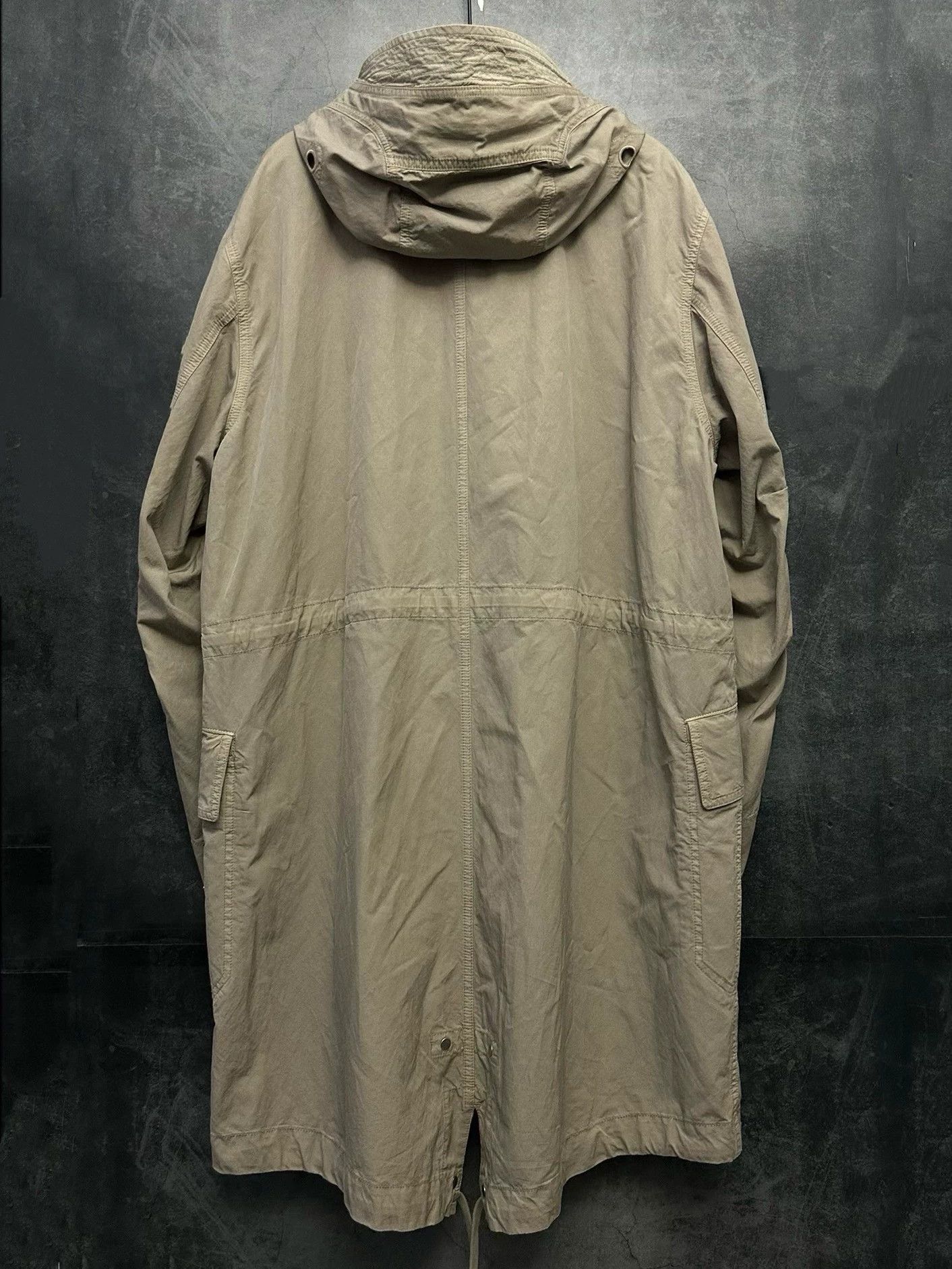 Stone Island Beige Long Hooded Parka with Pockets Size US L / EU 52-54 / 3 - 2 Thumbnail