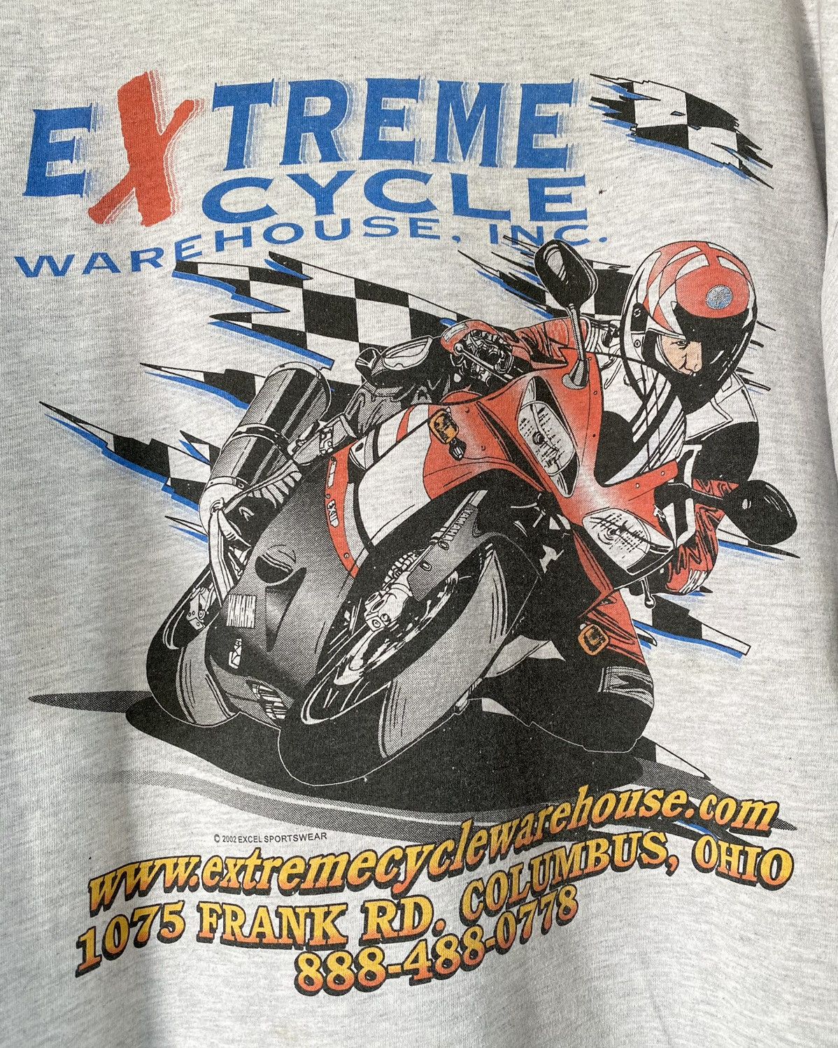Jerzees × Vintage Tshirt Vintage Extrem Cycle Warehouse Ohio 2002 Colombus Vtg Size US XL / EU 56 / 4 - 7 Thumbnail