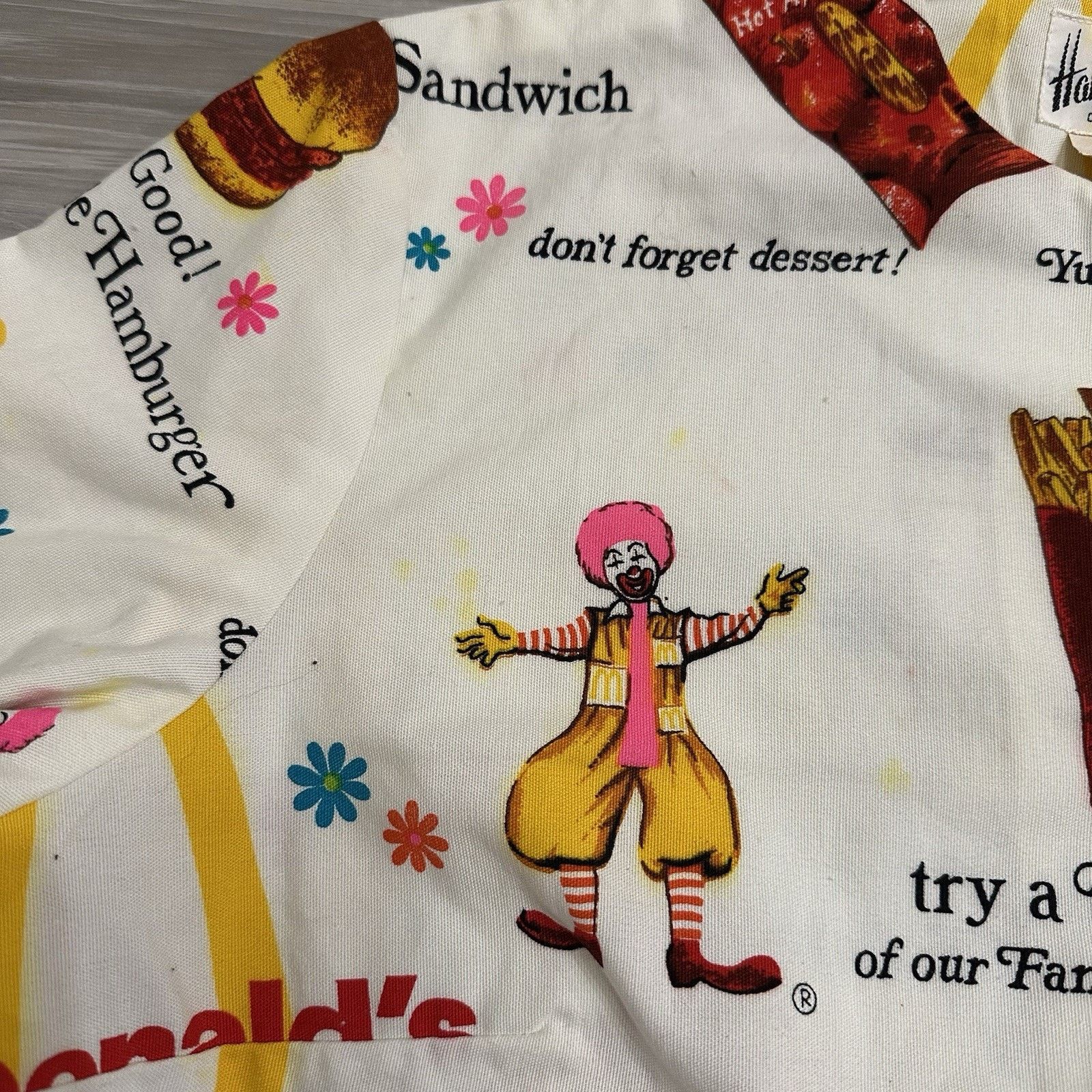 Vintage VTG 70’s Ronald McDonald's AOP Worker’s Smock Shirt Rare Size US M / EU 48-50 / 2 - 6 Thumbnail