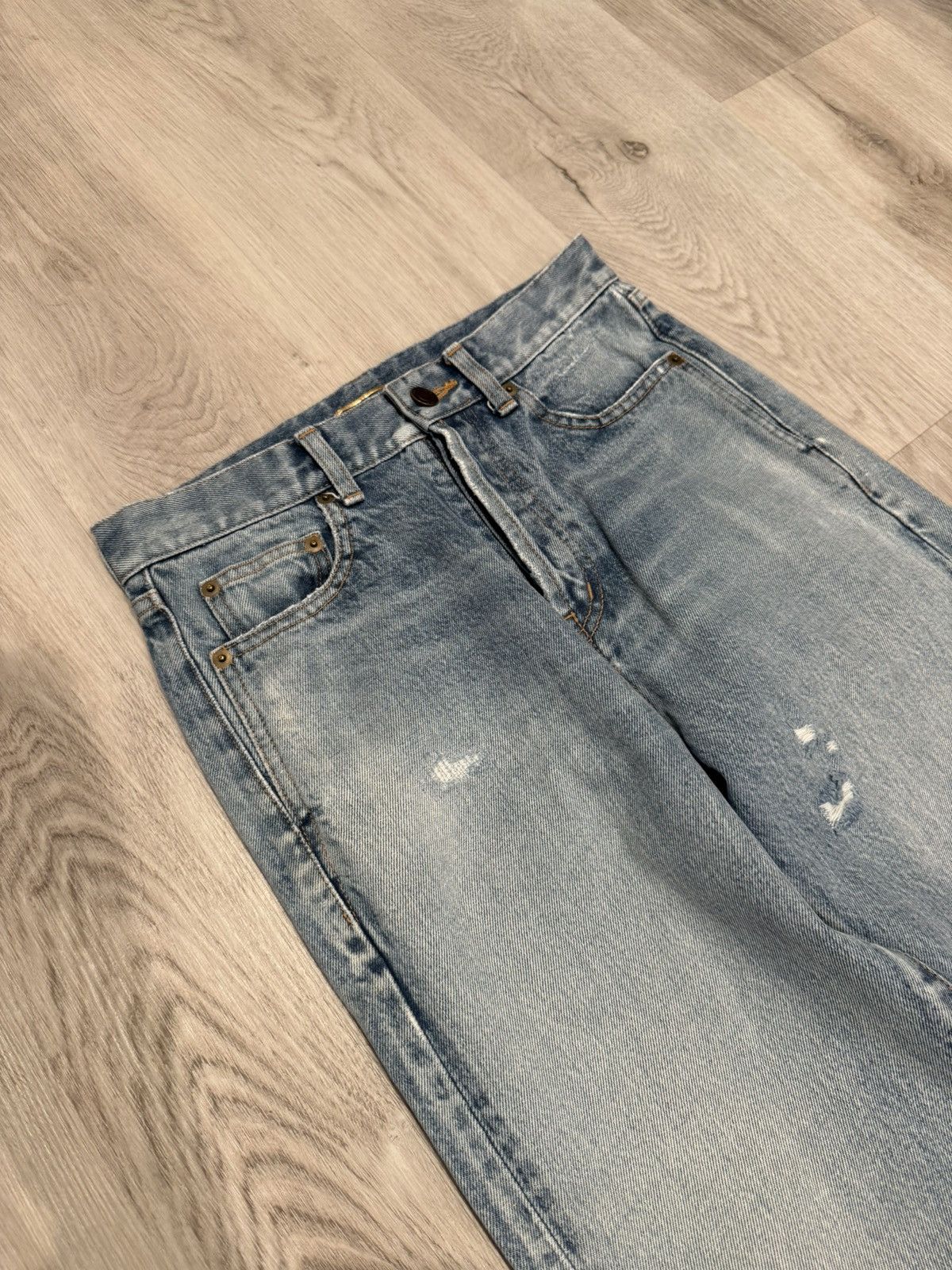 Saint Laurent Paris s/s 2020 distressed denim!! Size US 28 / EU 44 - 3 Thumbnail