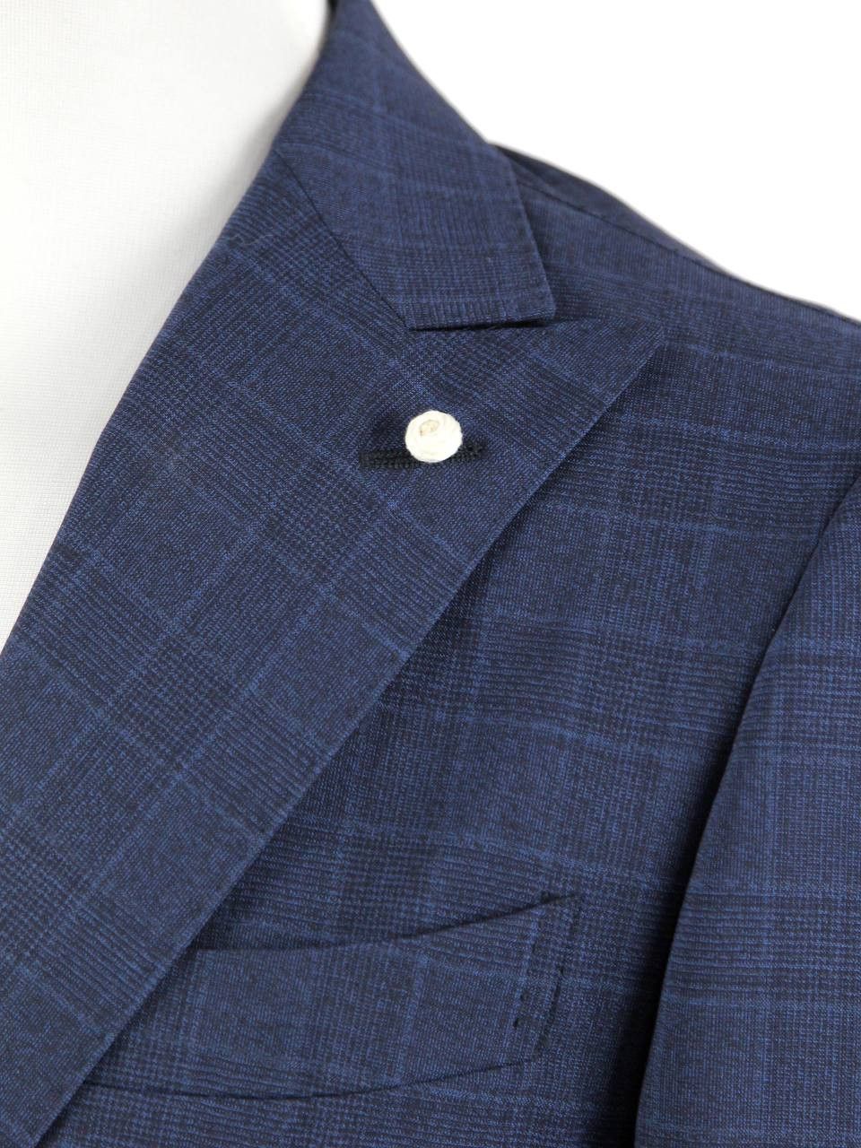 Luigi Bianchi LUIGI BIANCHI Mantova Sartoria Blue checkered jacket Size 46R - 7 Thumbnail