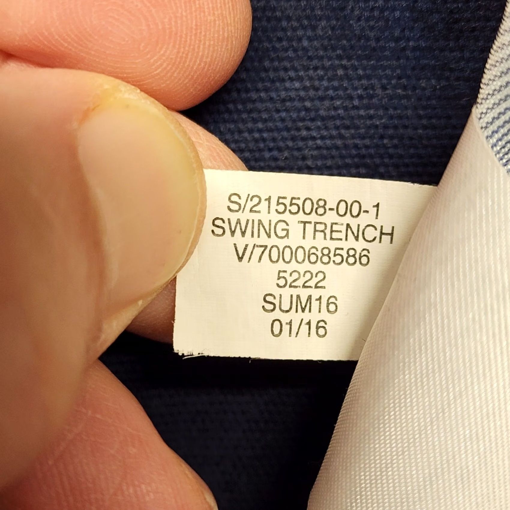 Banana Republic Banana Republic Blue Double Breasted Swing Trench Jacket Womens Small Cotton Sage Blue Color Solid Long Sleeve Button Front Size S / US 4 / IT 40 - 7 Thumbnail