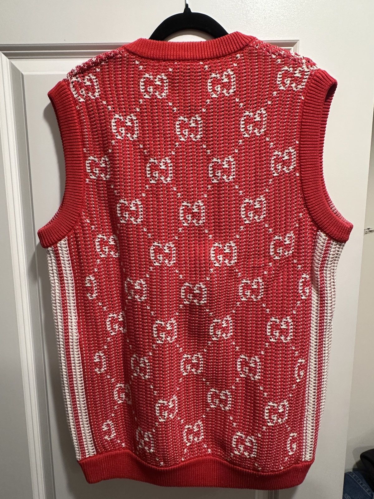 Gucci Red Gucci Vest Knit Size US XL / EU 56 / 4 - 5 Thumbnail
