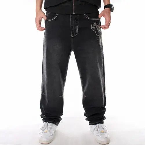 Designer × Japanese Brand Baggy jeans with embroidery Size US 32 / EU 48 - 3 Thumbnail