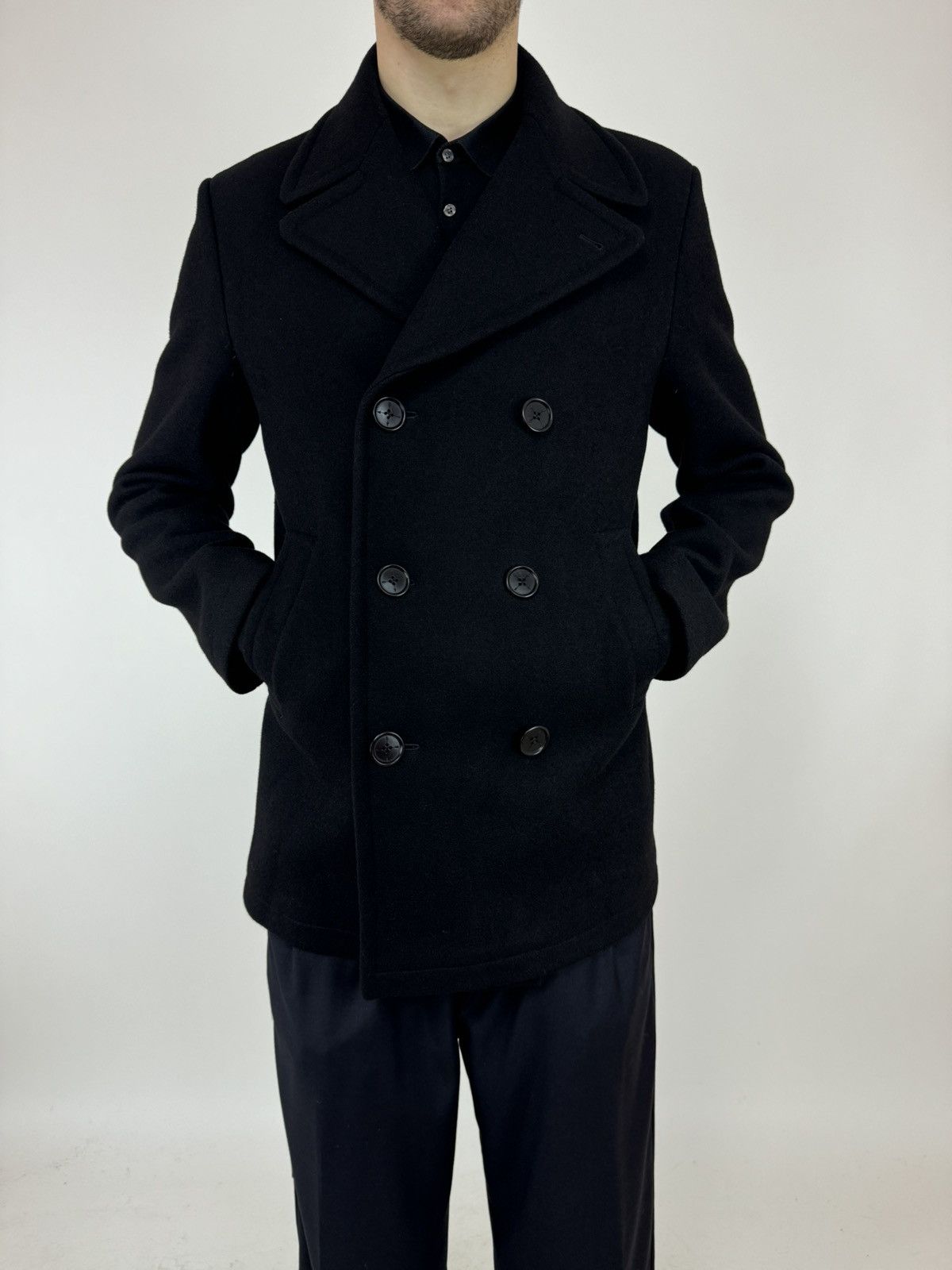 Viktor & Rolf Victor&Rolf x H&M Wool Coat Double-Breasted Black Mens 54 Size US L / EU 52-54 / 3 - 5 Thumbnail