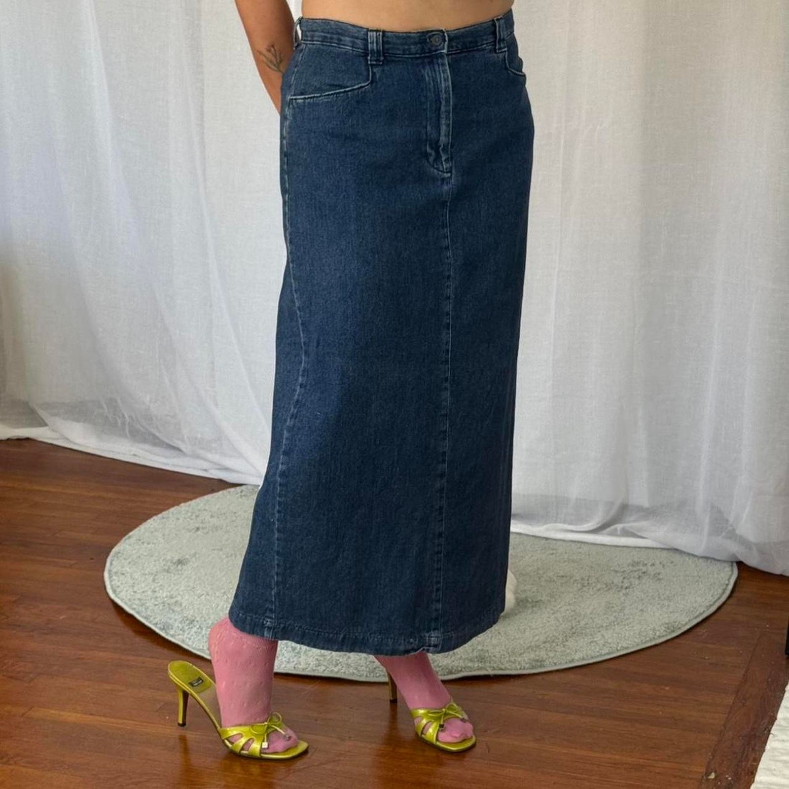 Lee y2k denim midi skirt ✧ lee casuals Size 31" - 2 Thumbnail