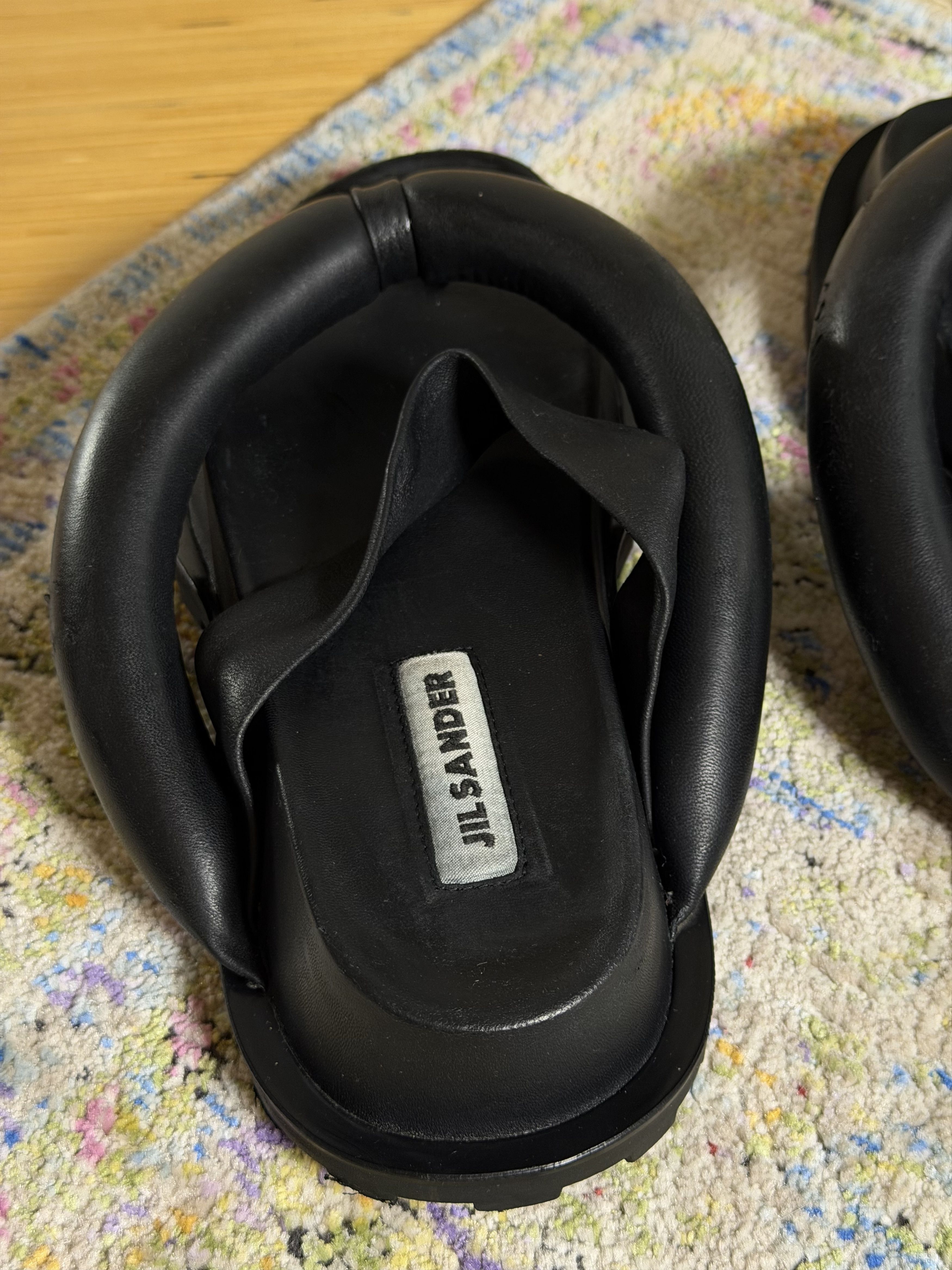 Jil Sander Jil Sander Padded Leather Sandals in Black Size US 10 / IT 40 - 7 Thumbnail
