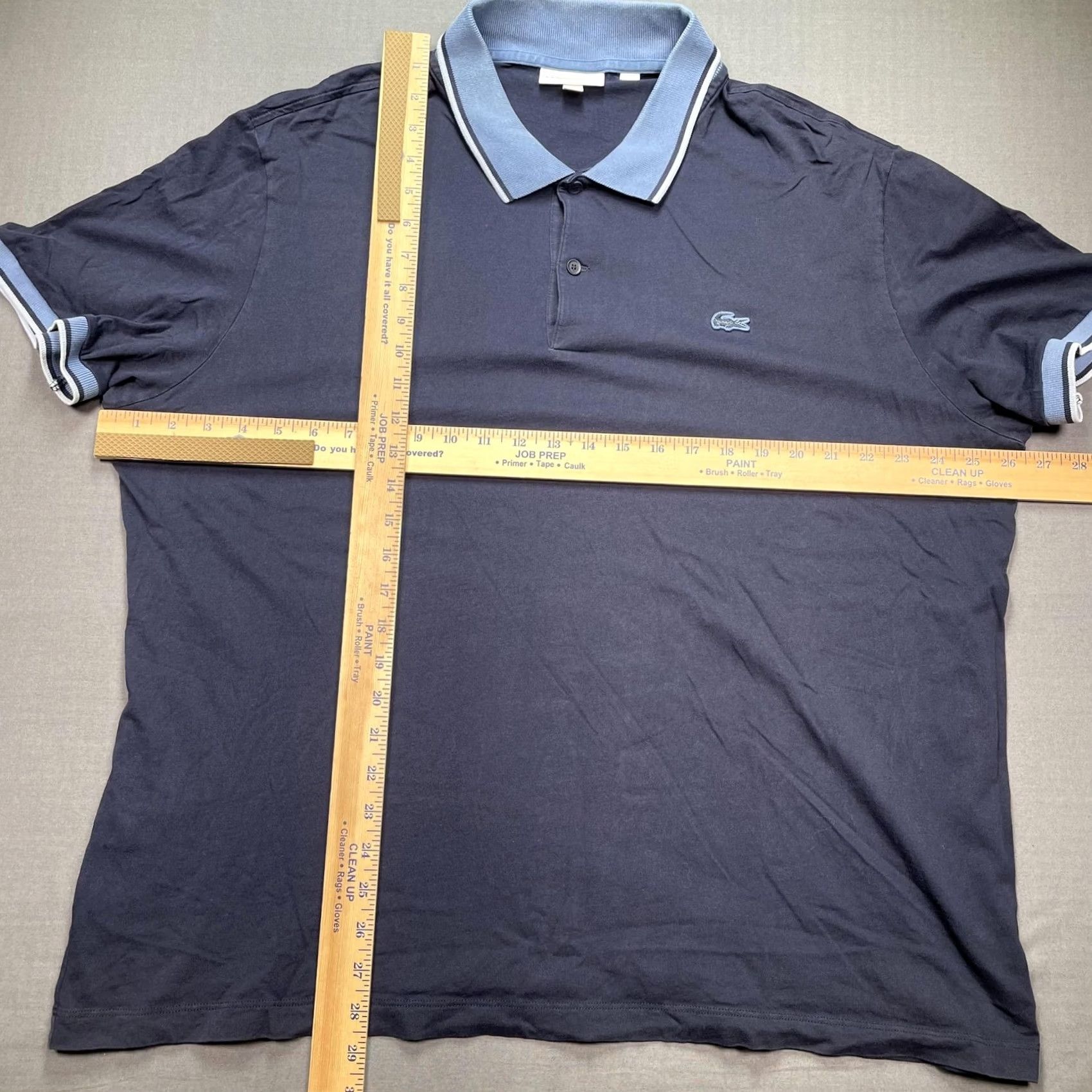 Lacoste Lacoste Polo Shirt Mens 3XL Blue Contrast Collar Tipped Cuff Croc Logo Peru Size US XXL / EU 58 / 5 - 5 Thumbnail