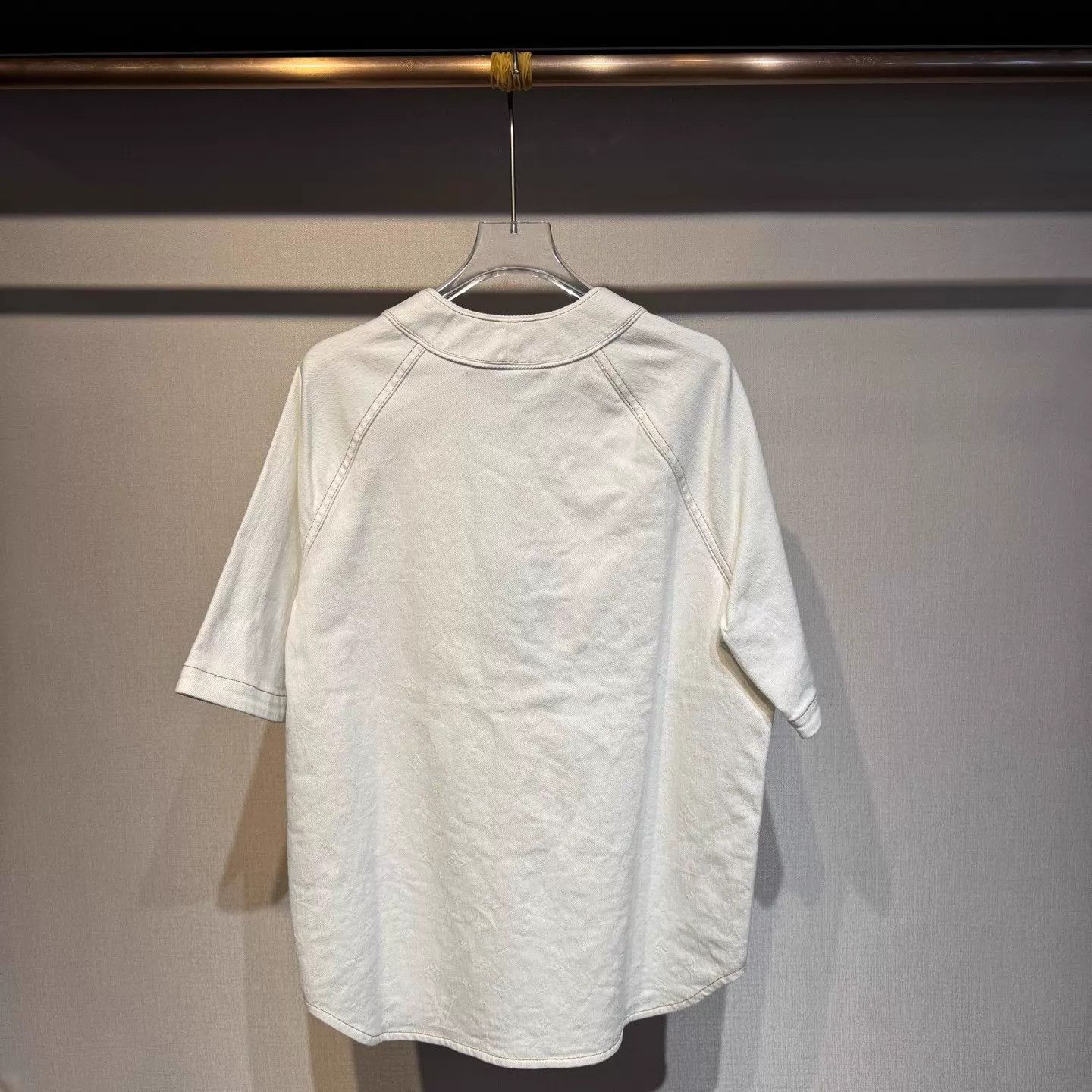 Louis Vuitton LV white monogram short-sleeve baseball jersey denim jacket Size US S / EU 44-46 / 1 - 2 Thumbnail
