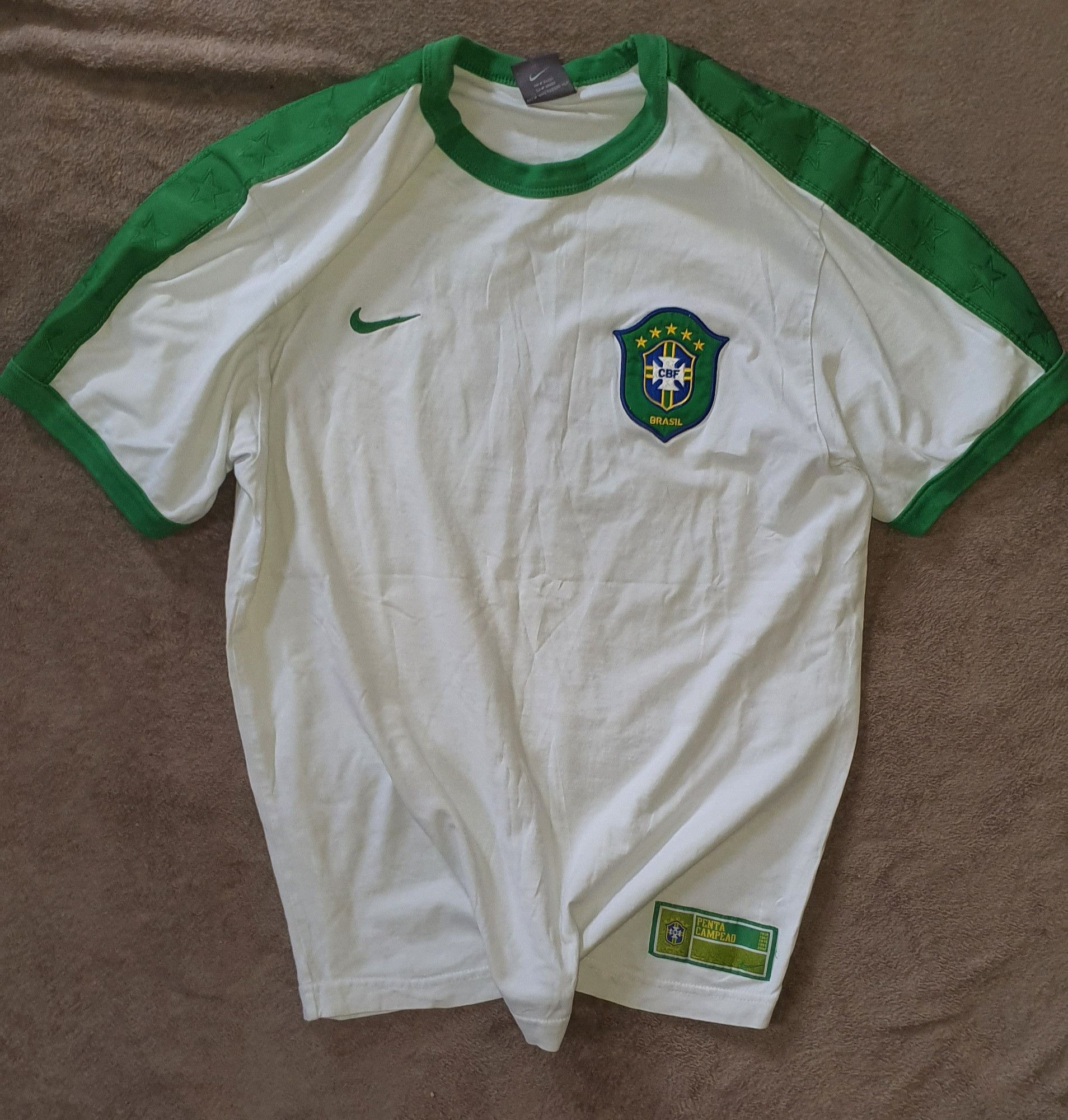 Other 2002 Brasil Nike Pele *10 Football Shirt Mundial Size US L / EU 52-54 / 3 - 1 Thumbnail