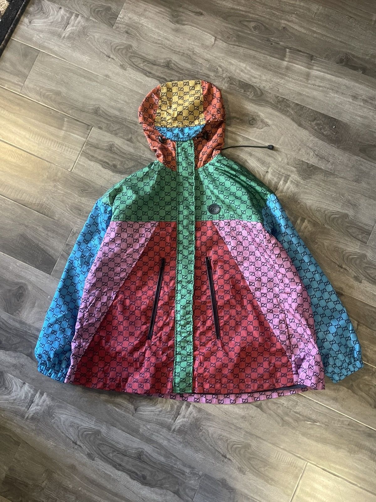Gucci Gucci SS21 Multicoloured Nylon Rainbow Jacket Size US M / EU 48-50 / 2 - 2 Thumbnail