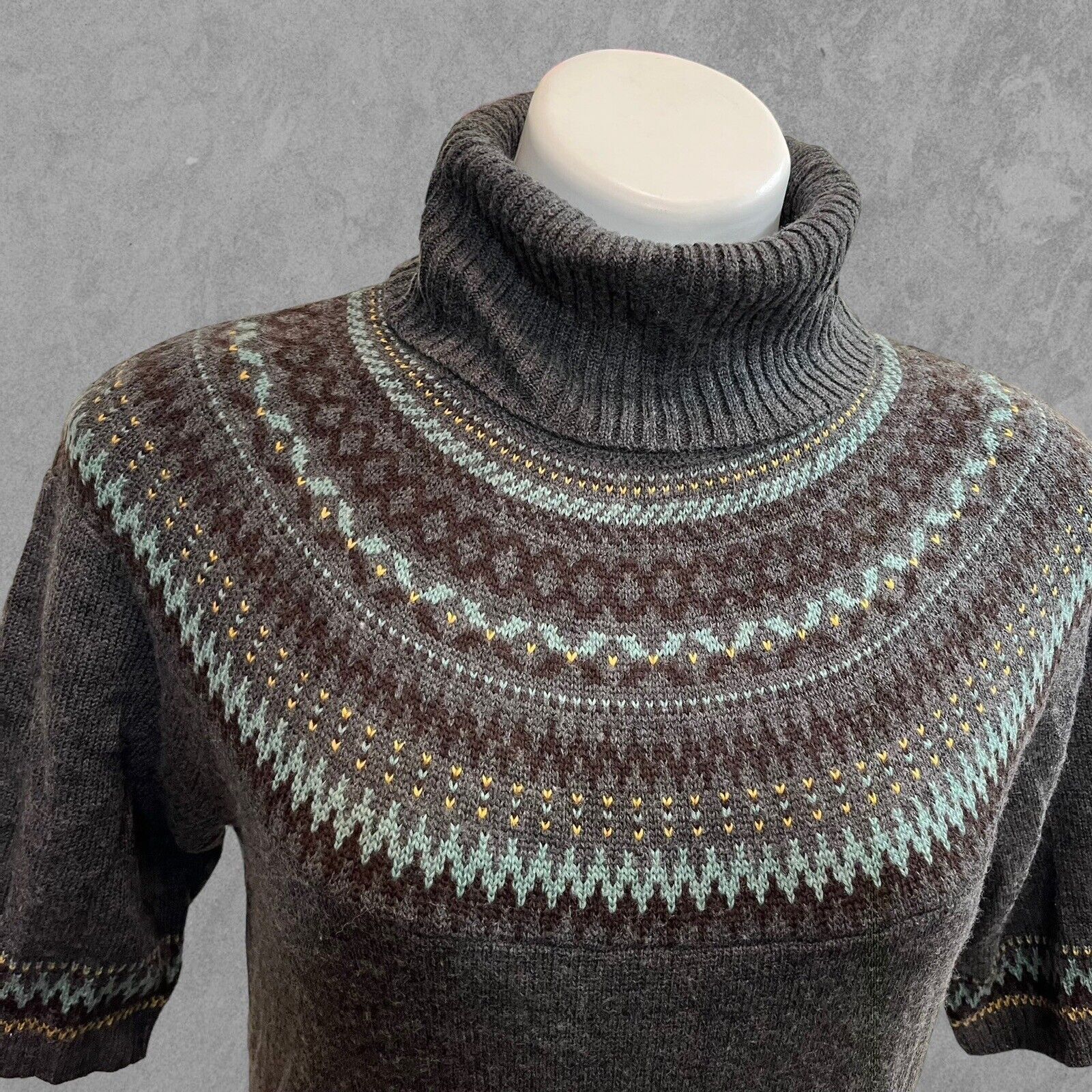 Other Merino Wool Blend Carole Little Sweater Dress Turtleneck Med Size M / US 6-8 / IT 42-44 - 2 Thumbnail