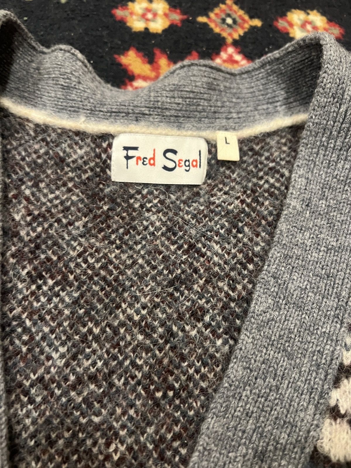 Fred Segal × Vintage Fred Segal Alpaca Cardigan Size US L / EU 52-54 / 3 - 3 Thumbnail
