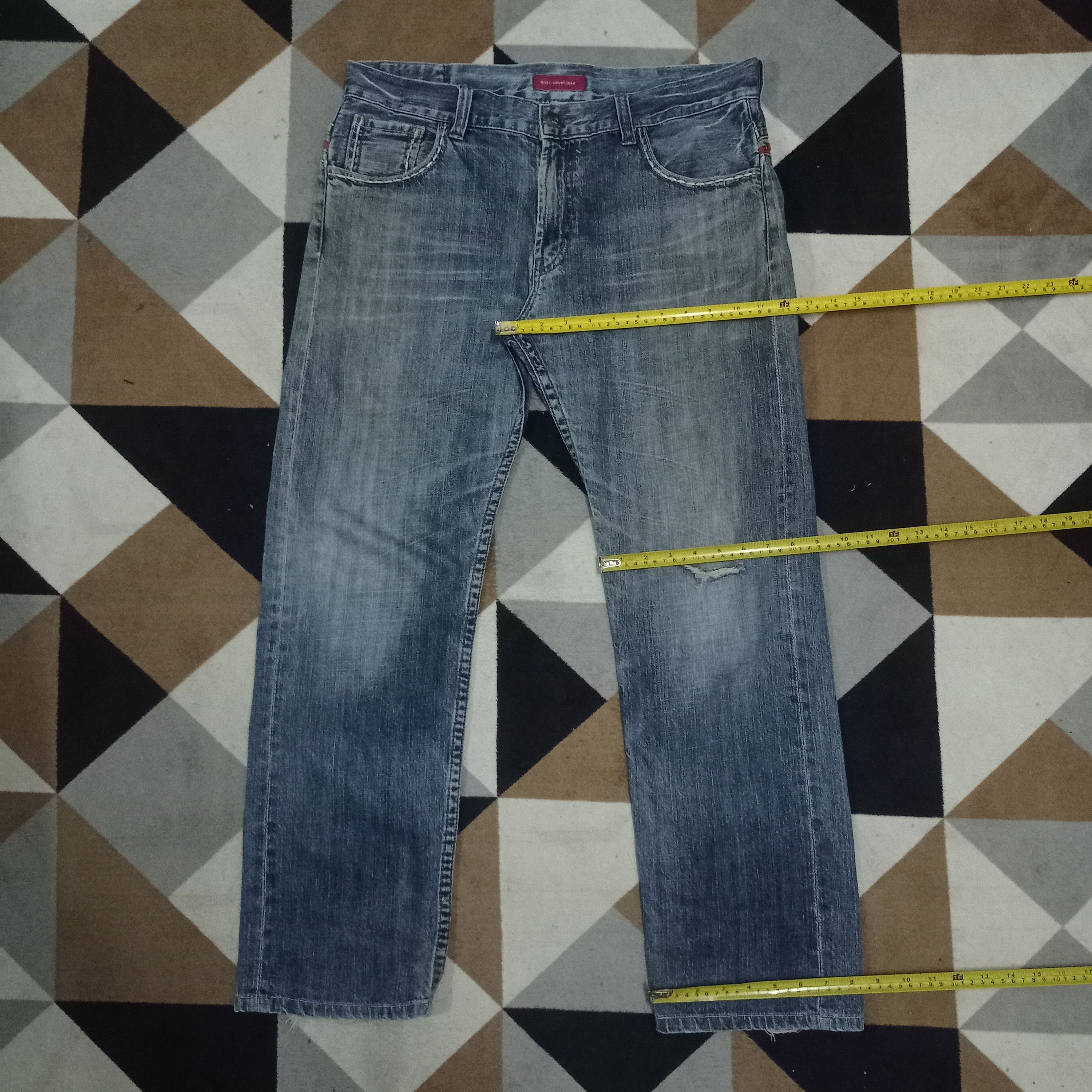 Japanese Brand Vintage Anti Label Blue Wash Distressed Baggy Jeans 35x29 Size US 35 - 9 Thumbnail