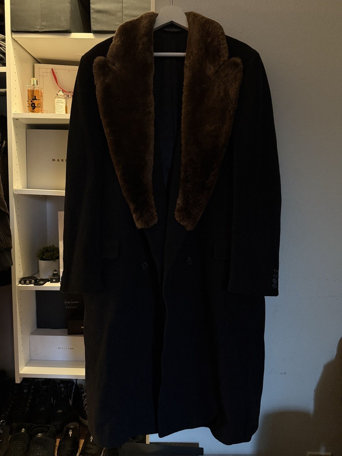 Nordstrom Nordstrom Wool Full Beaver Fur Wide Collar Coat Size US S / EU 44-46 / 1 - 1 Thumbnail