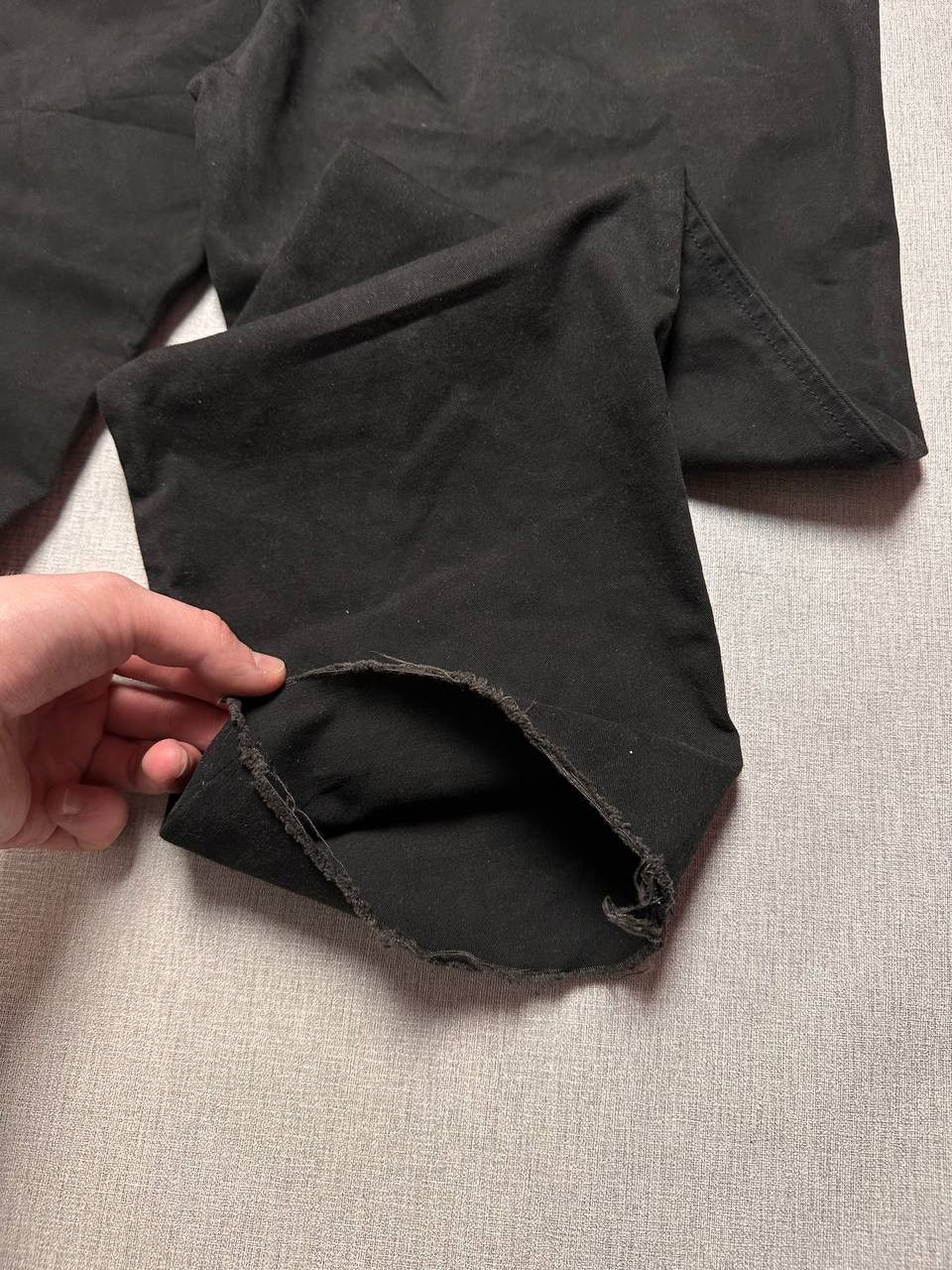 Helmut Lang Helmut Lang Black Side Adjuster Trousers Raw Hem Pants Size US 34 / EU 50 - 19 Thumbnail