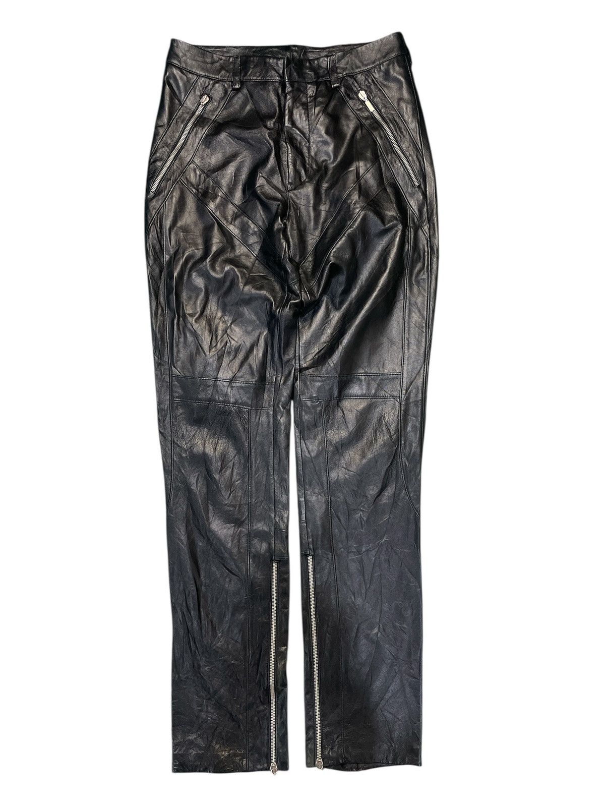 Versace Vintage Gianni Versace Leather Pants Size US 29 - 1 Thumbnail