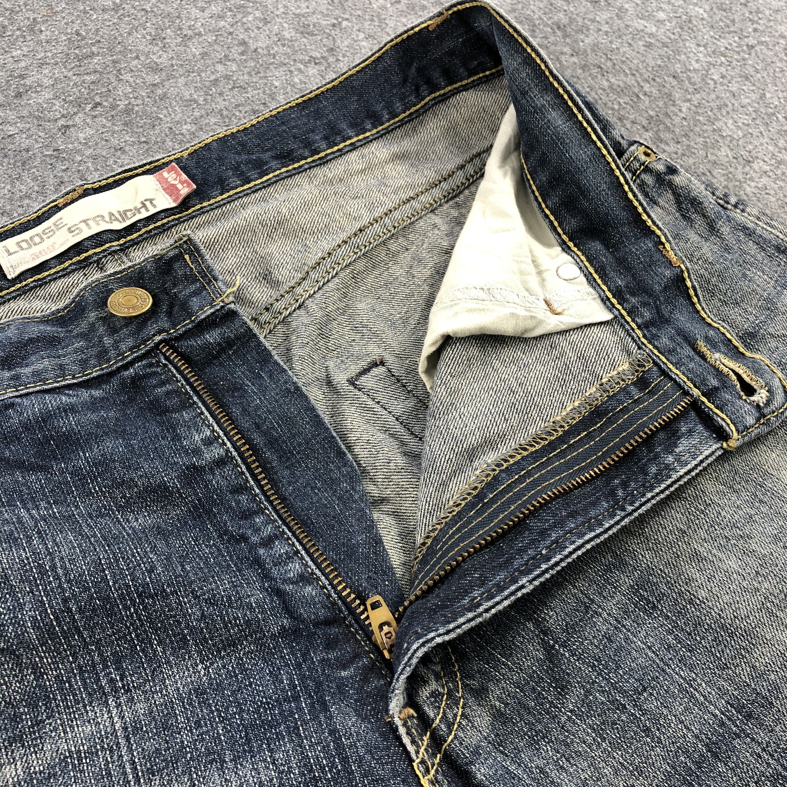 Levi's Vintage Distress Levis 569 Jeans-J915 Size US 35 - 8 Thumbnail