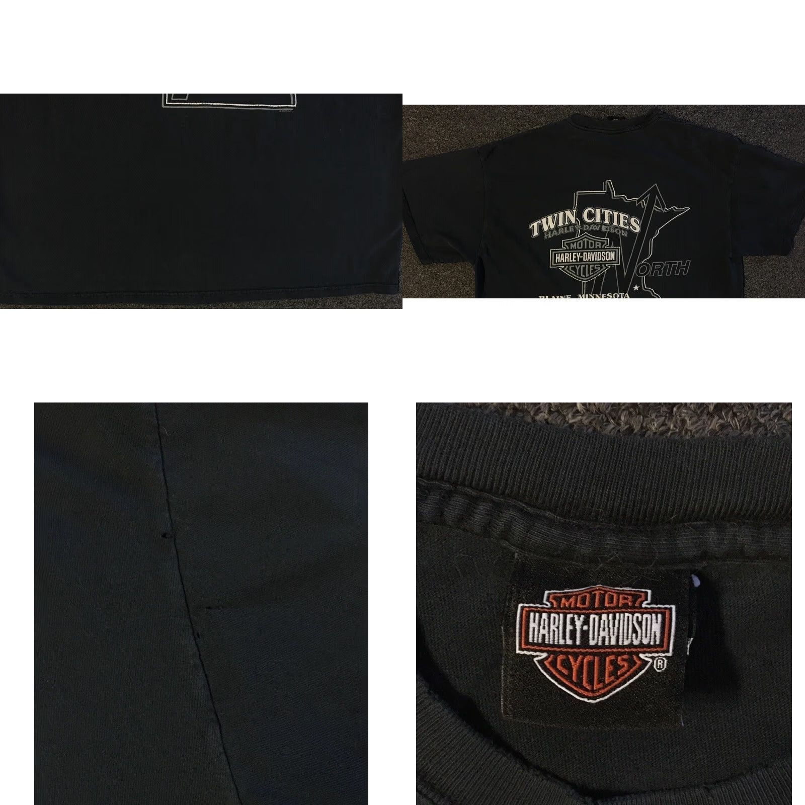 Vintage VINTAGE Harley Davidson Shirt Men L Black Lightning Eagle 90s Grunge Distressed T-Shirt Size US L / EU 52-54 / 3 - 9 Thumbnail