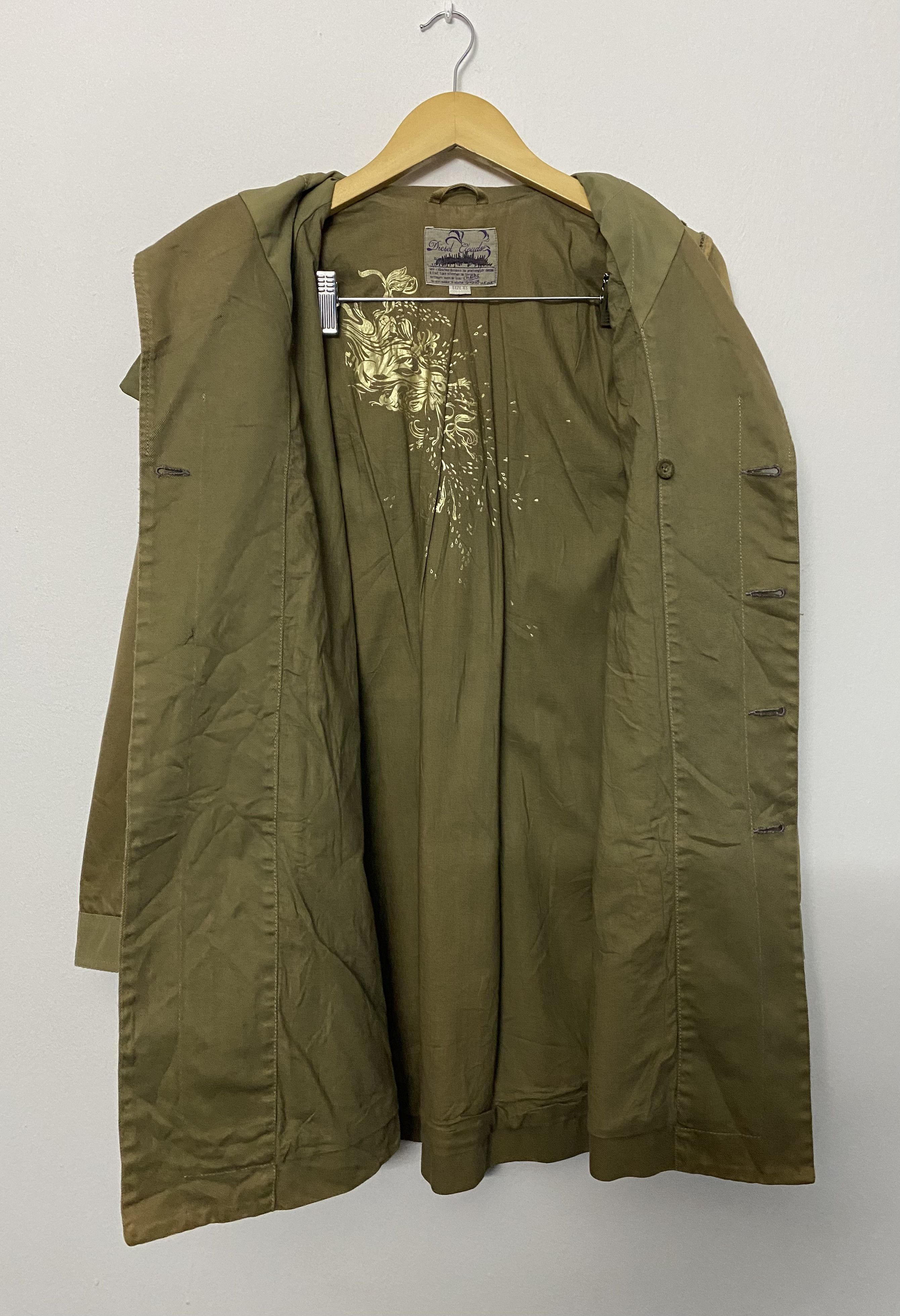 Diesel Diesel Clouds Khaki Double Breasted Utility Trench Coat Size US XS / EU 42 / 0 - 3 Thumbnail