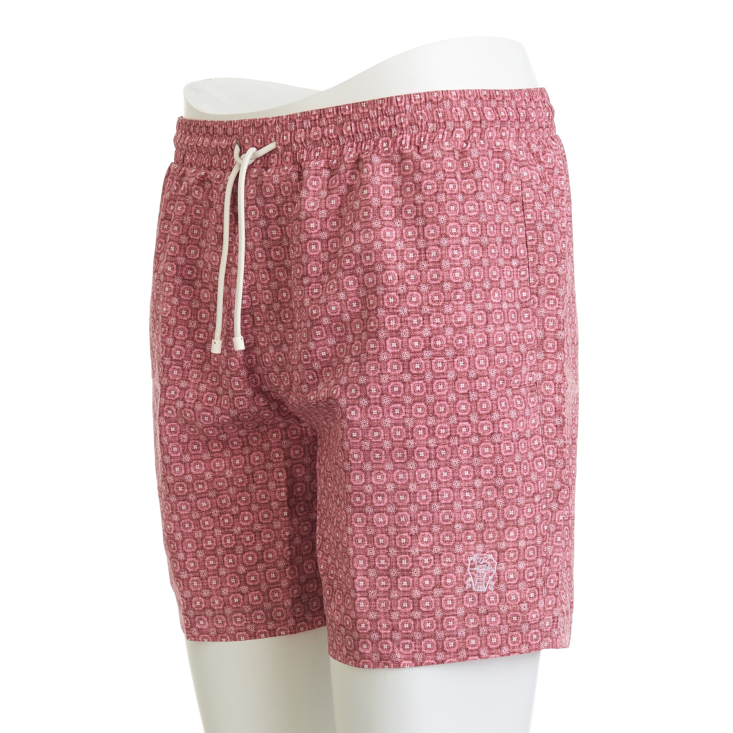 Brunello Cucinelli Swim Shorts With Geometric Print & Logo Embroidery Size XS Size US 27 - 2 Thumbnail
