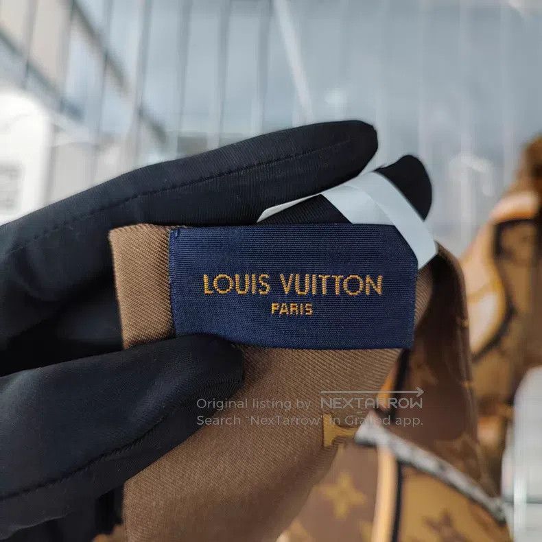Louis Vuitton Louis Vuitton Brown presbyopic pattern twill silk scarf Size ONE SIZE - 6 Thumbnail