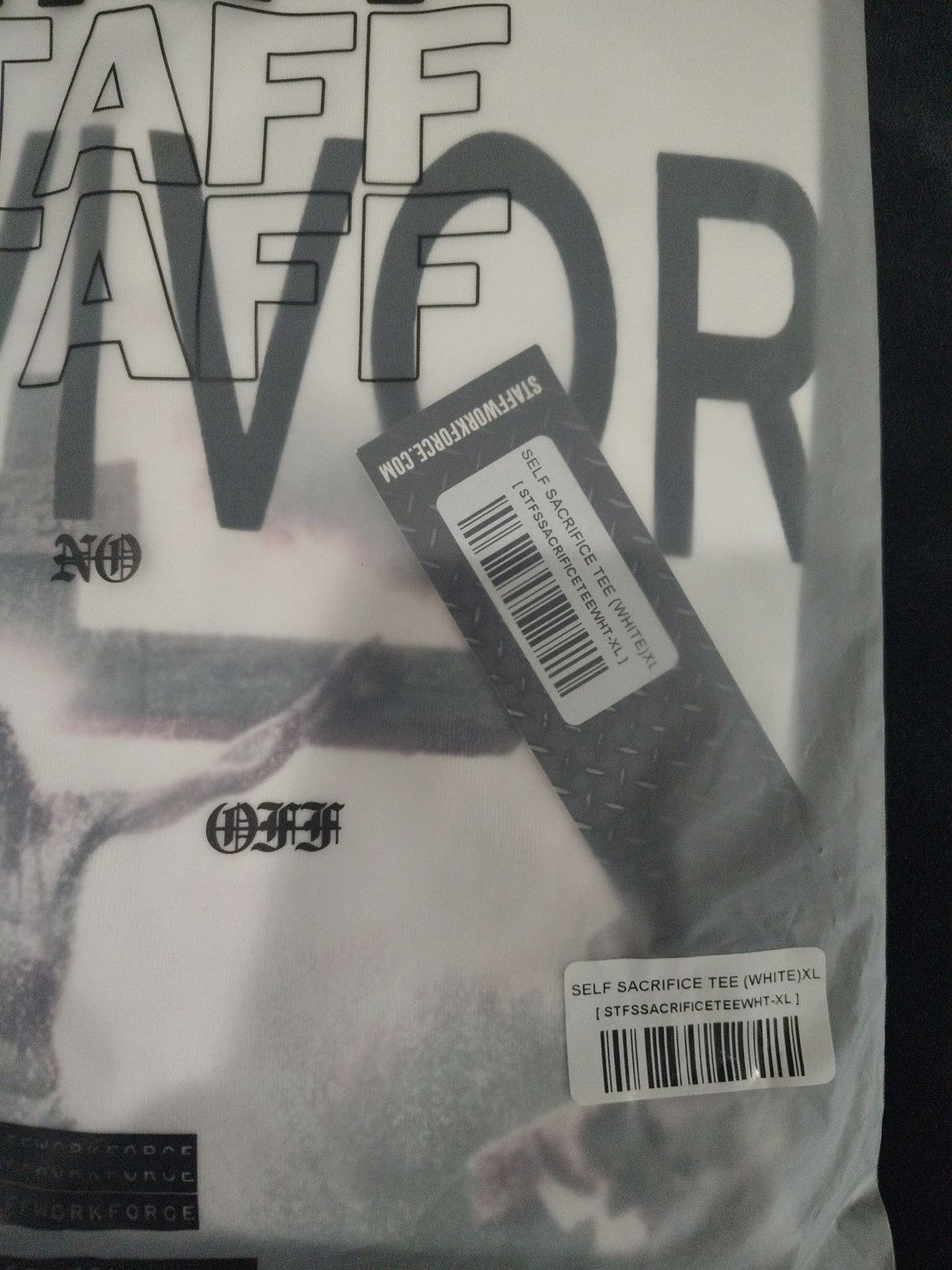 STAFF WORKFORCE G59 STAFF WORKFORCE Self Sacrifice Tee (White) Size US XL / EU 56 / 4 - 2 Thumbnail