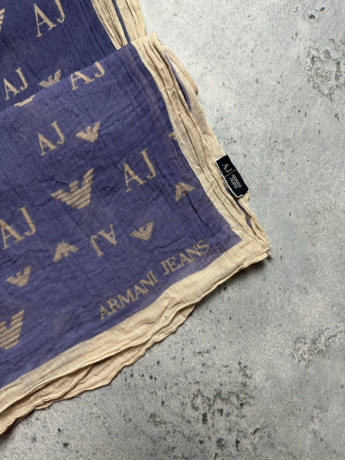 Armani 🔥LASTDROP🔥166x60cm Giorgio Armani Jeans Monogram Scarf Size ONE SIZE - 5 Thumbnail