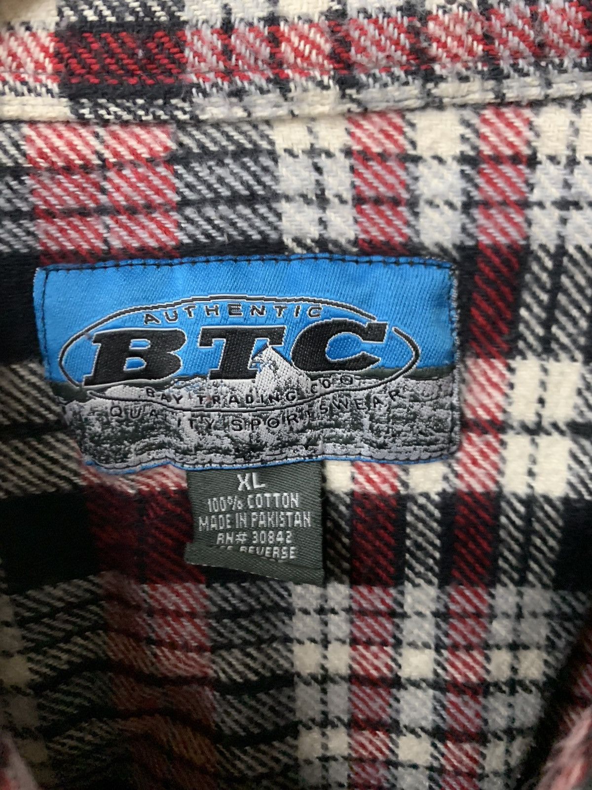 Vintage Vintage Flannel Red White Check Flannel Size US XL / EU 56 / 4 - 1 Thumbnail